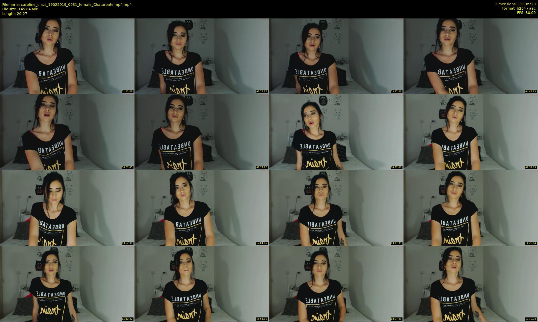 caroline_diazz — 21 minute Chaturbate female cam show recording, 720p, Feb 19, 2019