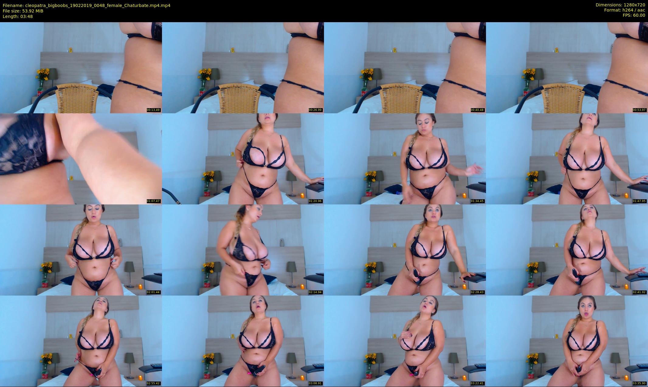 cleopatra_bigboobs — 4 minute Chaturbate female cam show recording, 720p, Feb 19, 2019
