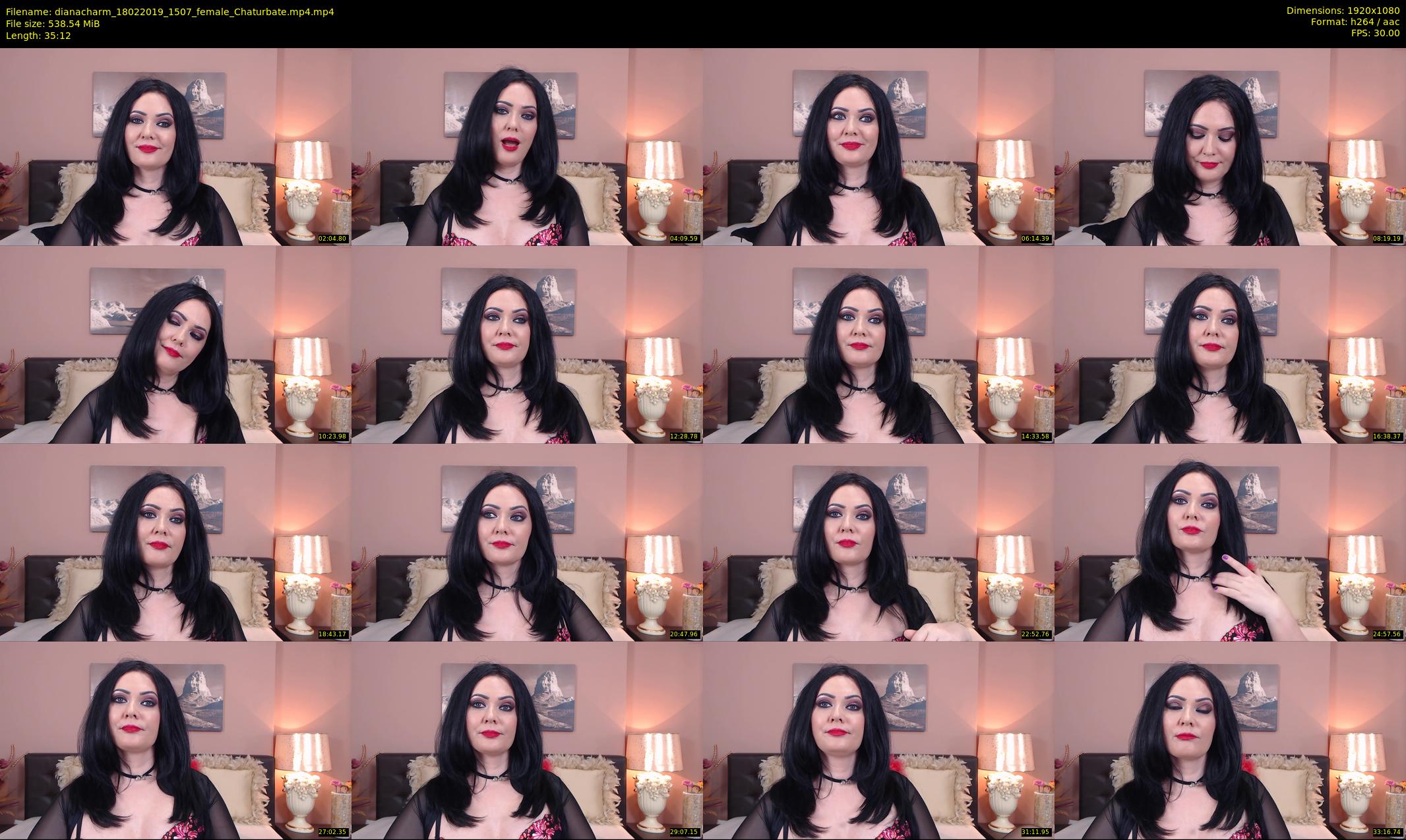 dianacharm — 36 minute Chaturbate female cam show recording, 1080p, Feb 18, 2019