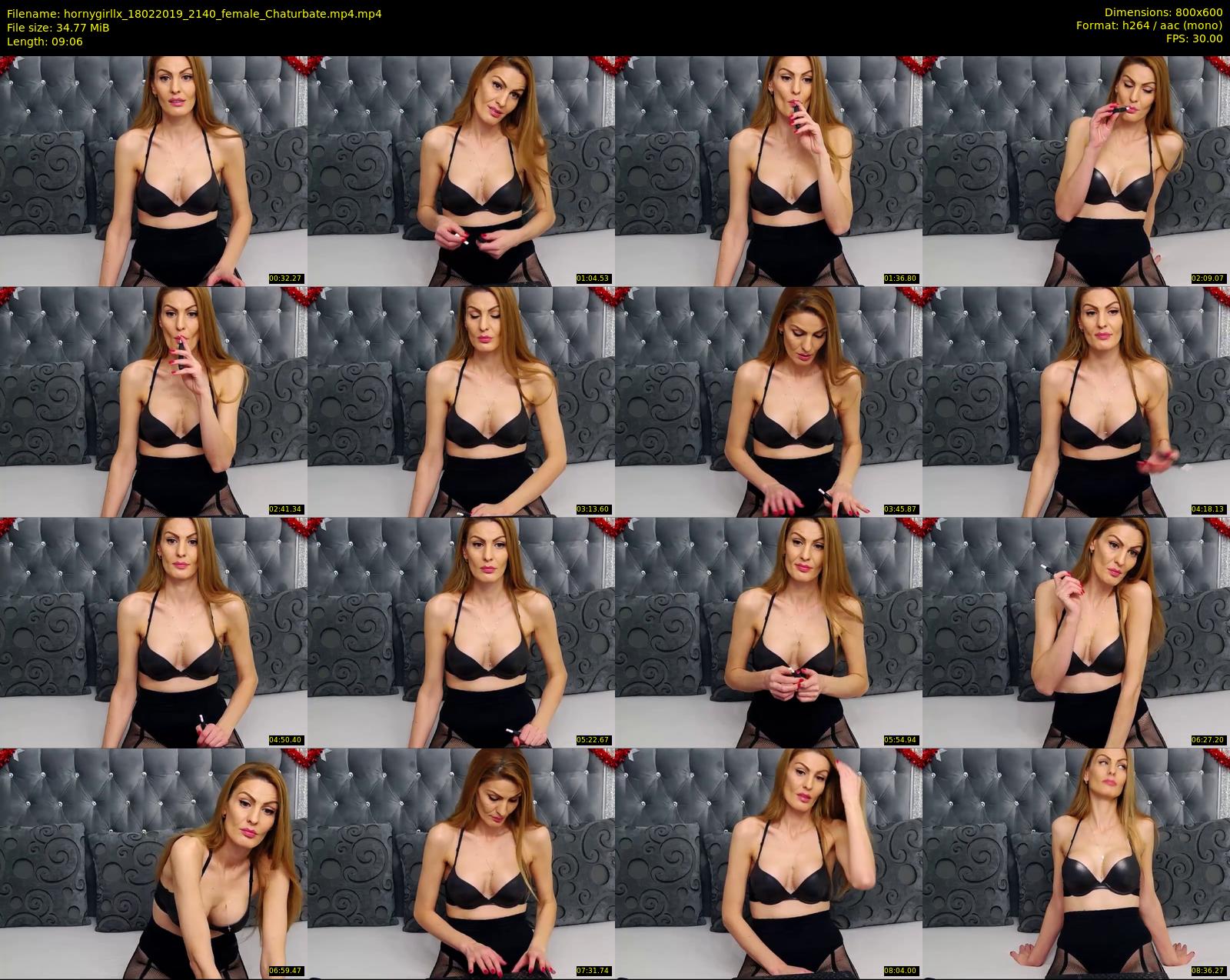 hornygirllx — 10 minute Chaturbate female cam show recording, 480p, Feb 18, 2019