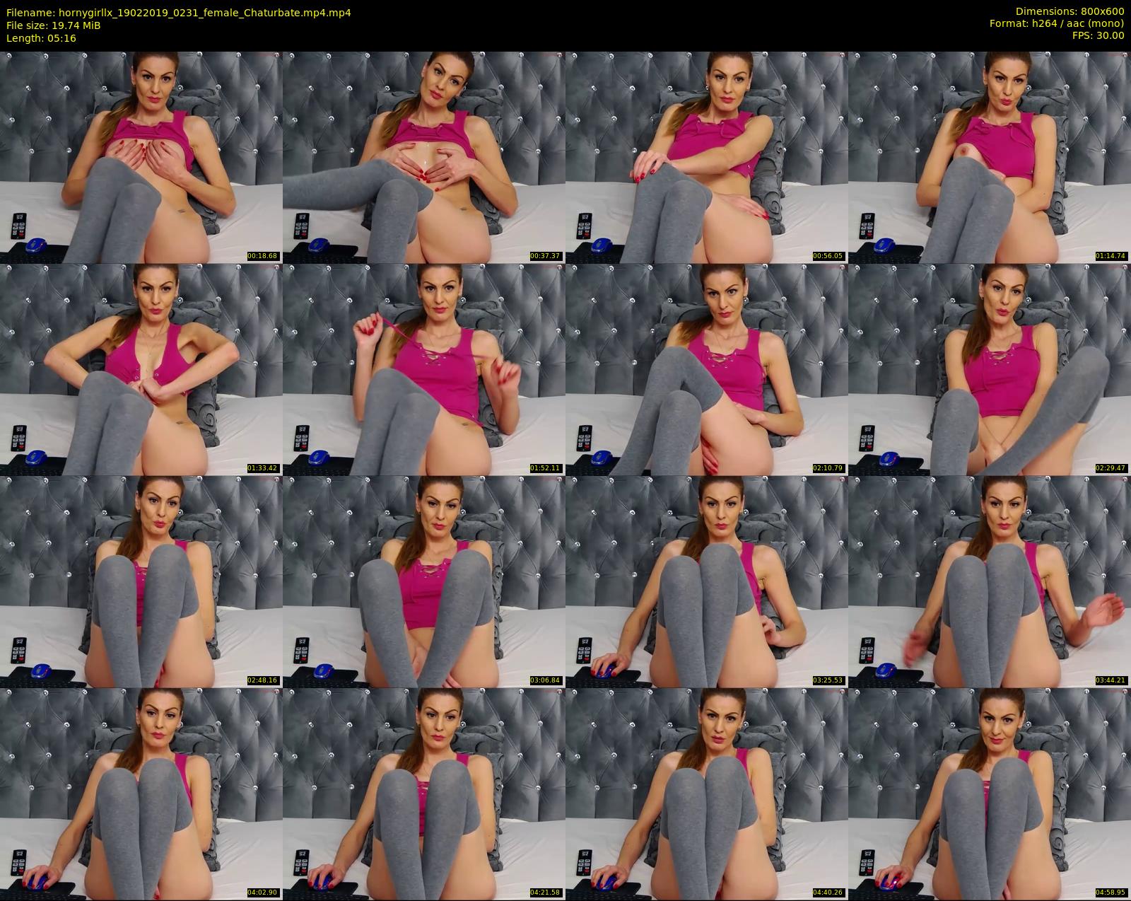 hornygirllx — 6 minute Chaturbate female cam show recording, 480p, Feb 19, 2019