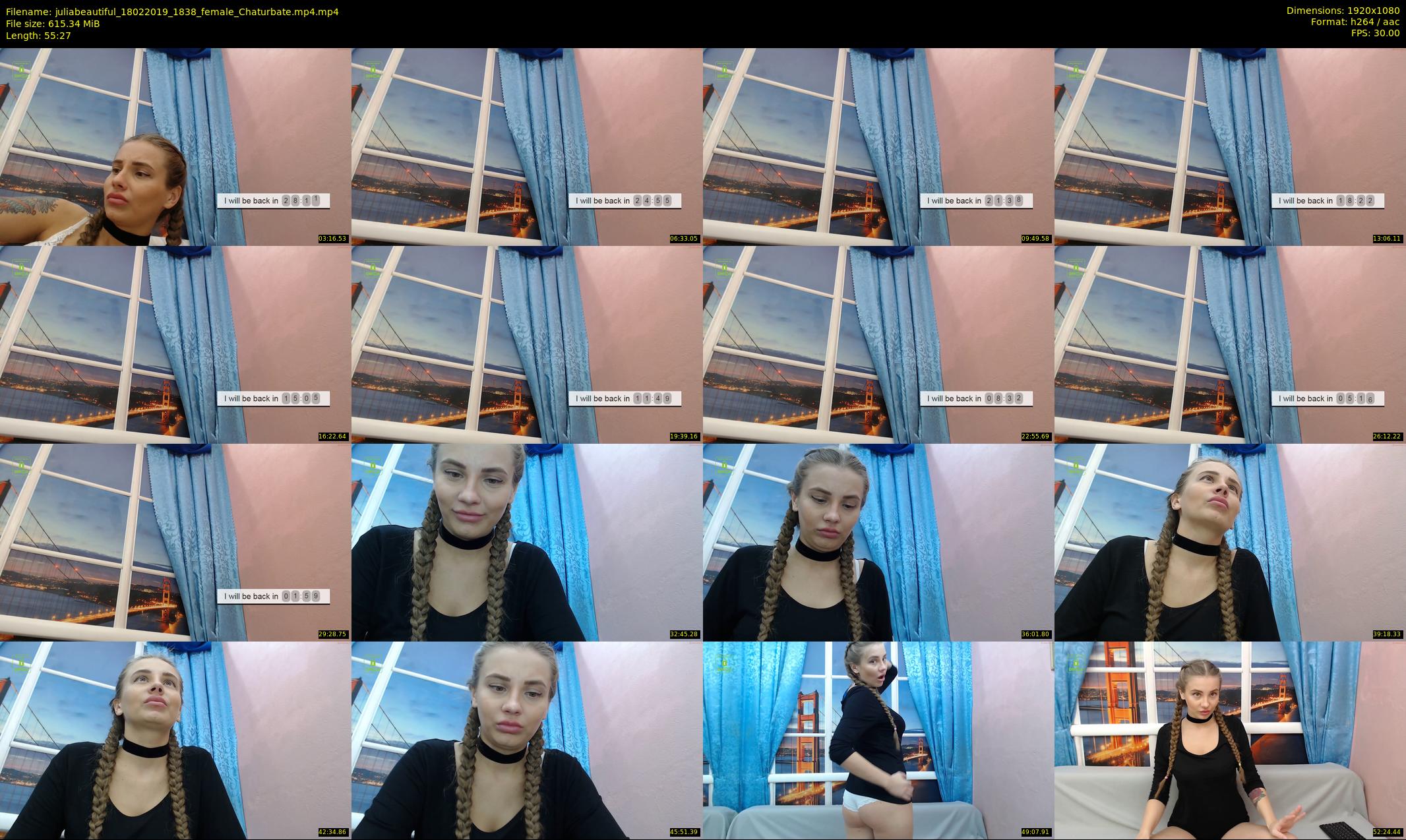 juliabeautiful — 56 minute Chaturbate female cam show recording, 1080p, Feb 18, 2019