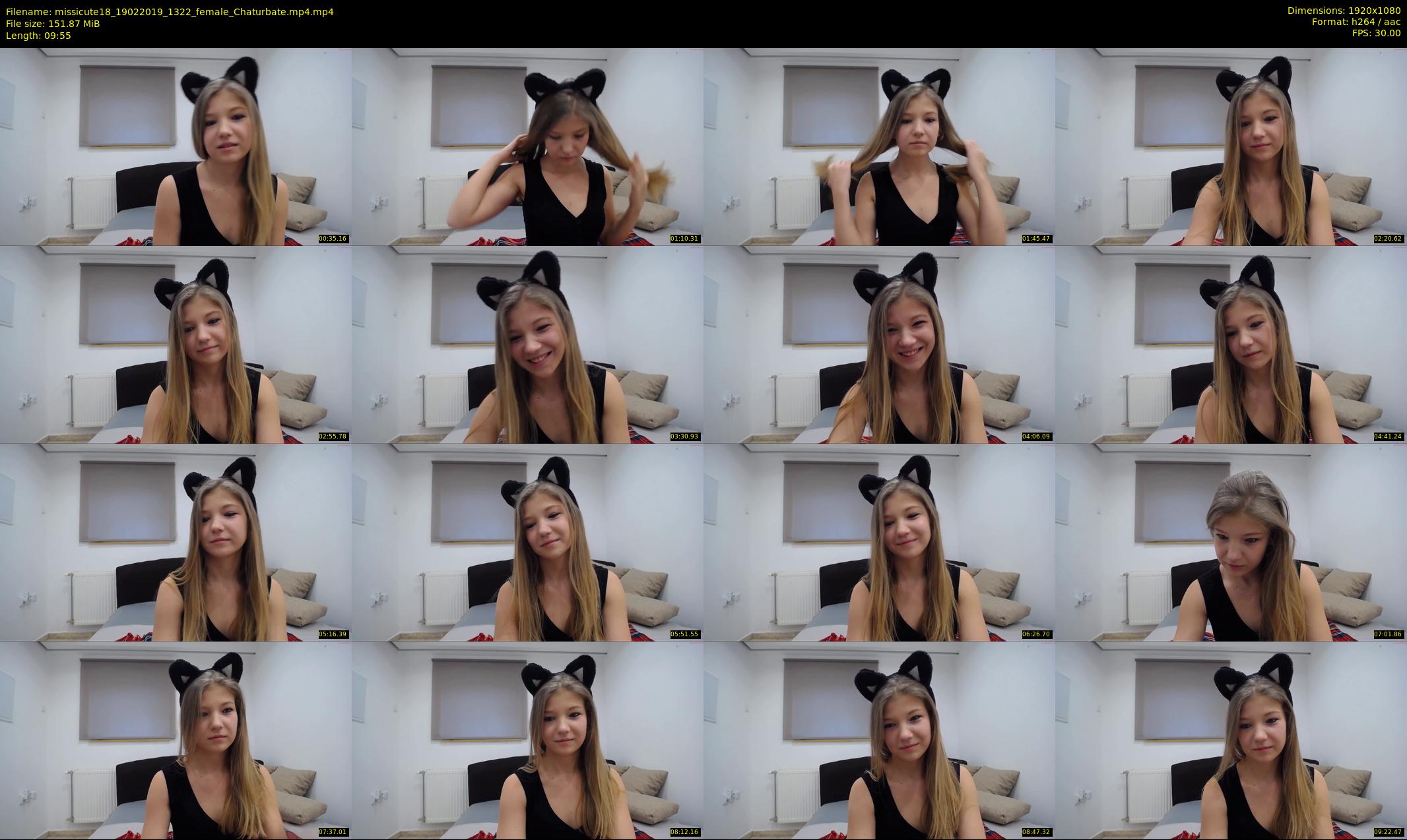 missicute18 — 10 minute Chaturbate female cam show recording, 1080p, Feb 19, 2019
