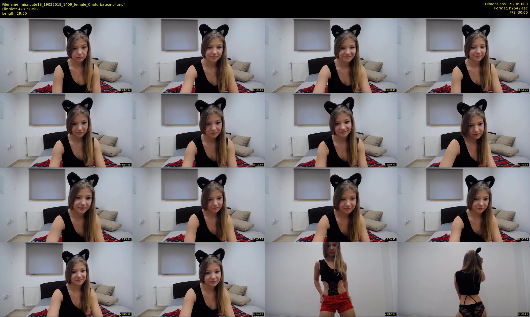 missicute18 — 29 minute Chaturbate female cam show recording, 1080p, Feb 19, 2019