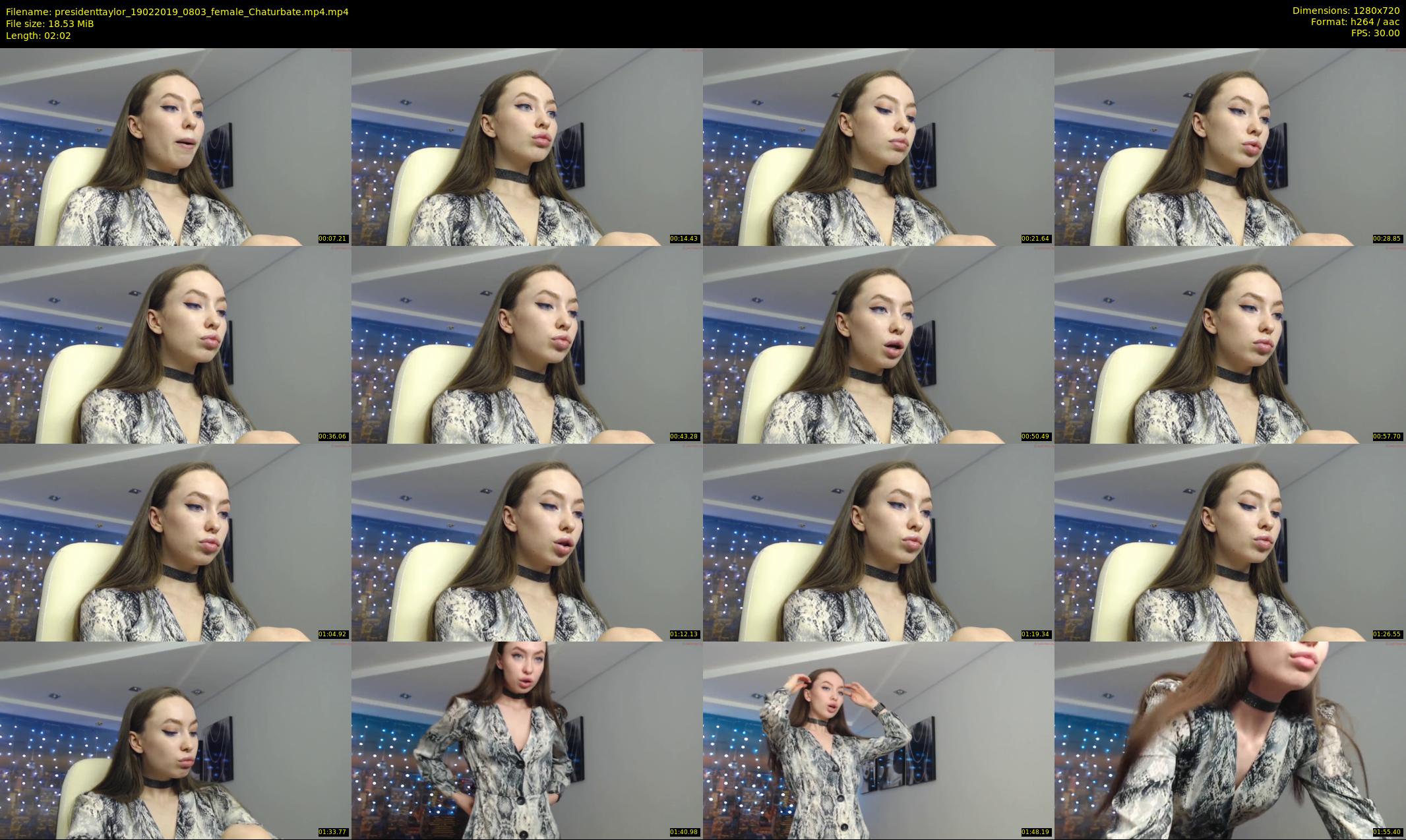 presidenttaylor — 3 minute Chaturbate female cam show recording, 720p, Feb 19, 2019