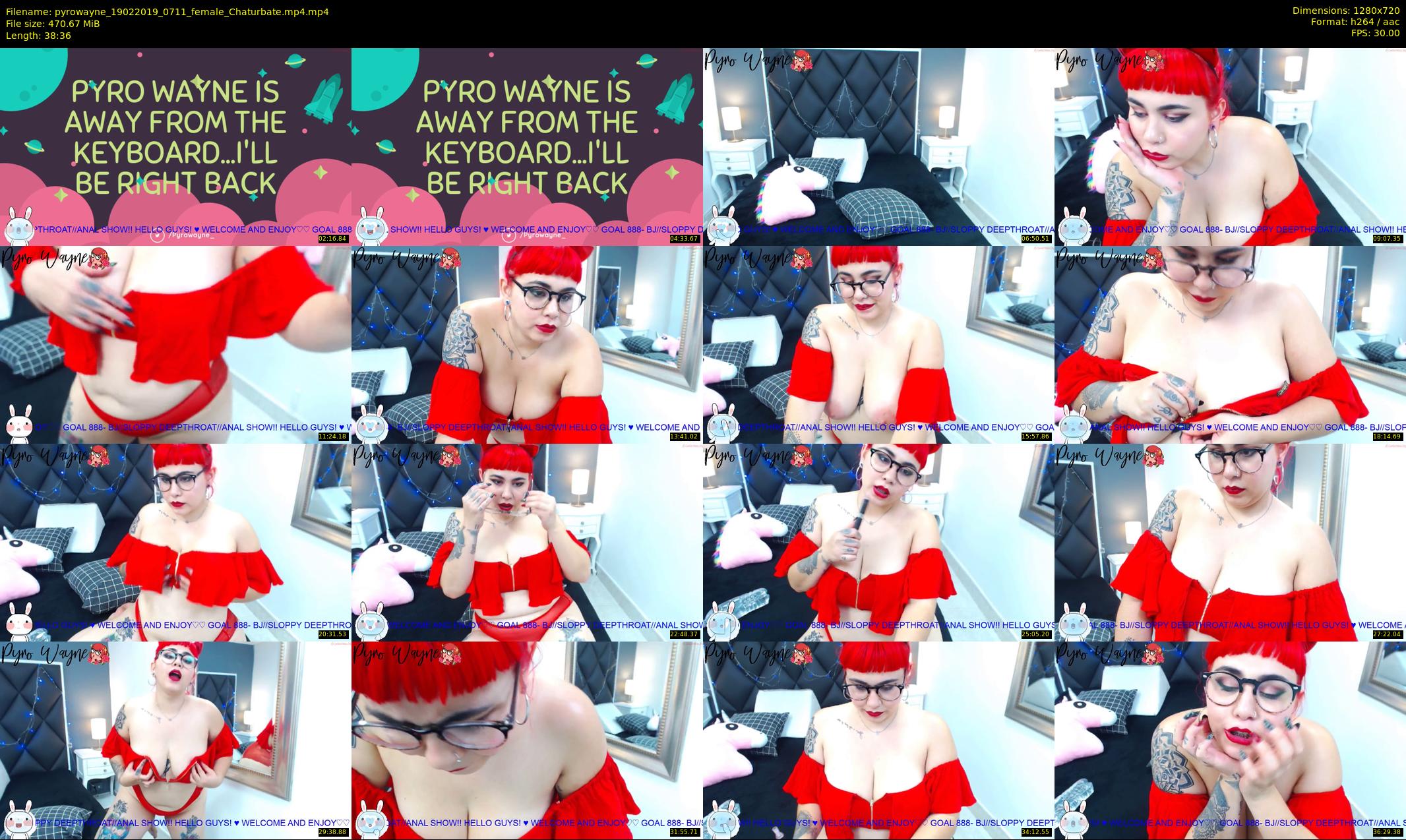 pyrowayne — 39 minute Chaturbate female cam show recording, 720p, Feb 19, 2019