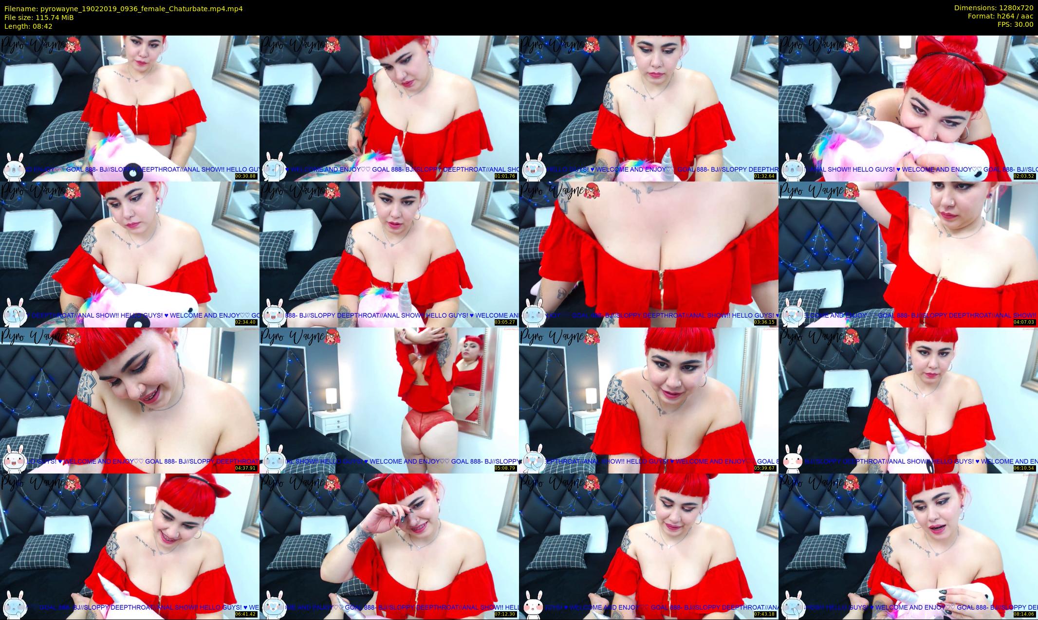 pyrowayne — 9 minute Chaturbate female cam show recording, 720p, Feb 19, 2019