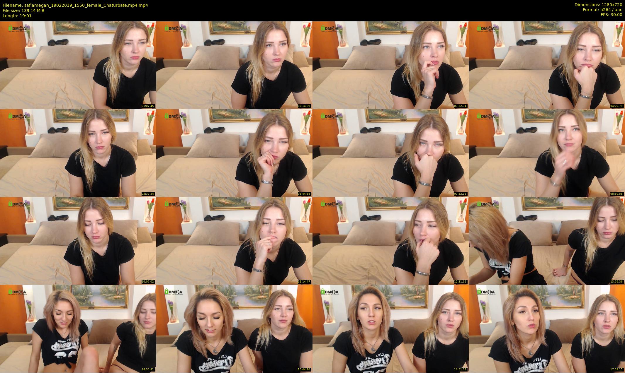 safiamegan — 20 minute Chaturbate couple cam show recording, 720p, Feb 19, 2019
