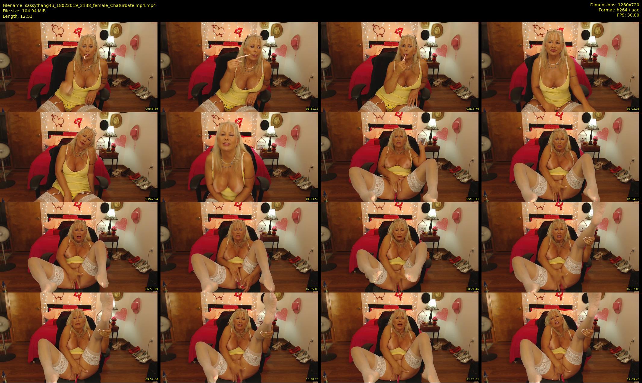 sassythang4u — 13 minute Chaturbate female cam show recording, 720p, Feb 18, 2019