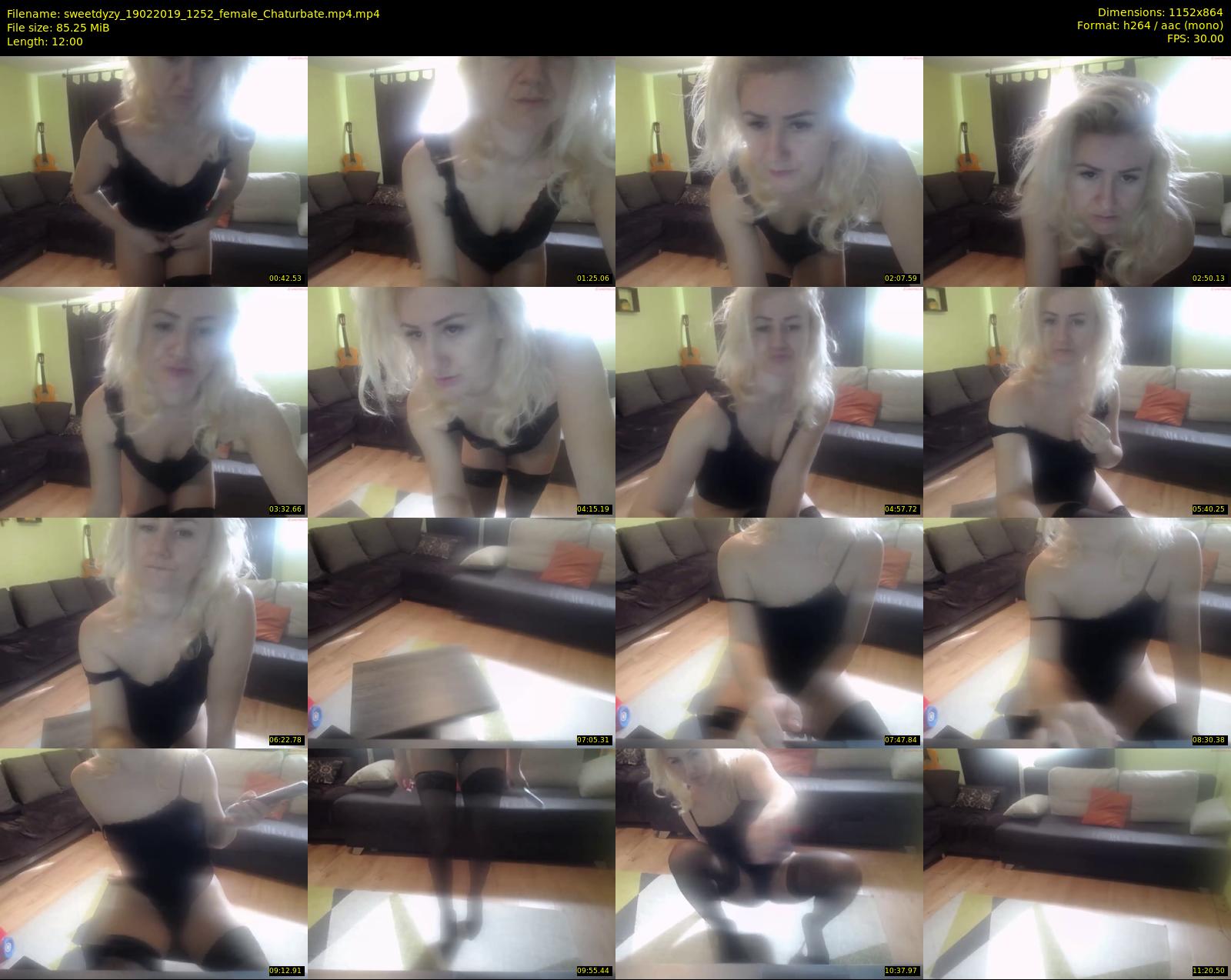 sweetdyzy — 12 minute Chaturbate female cam show recording, 720p, Feb 19, 2019