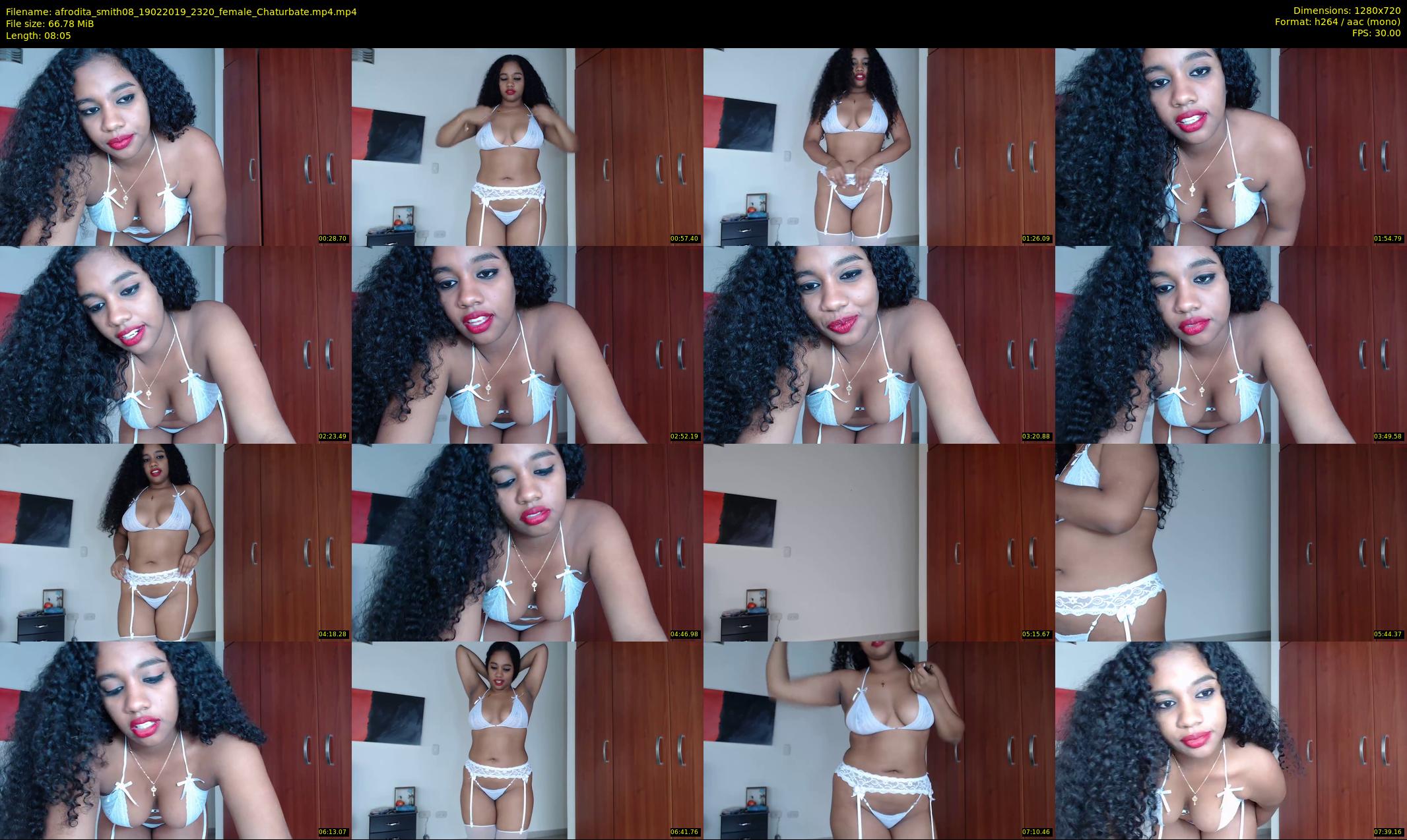 afrodita_smith08 — 9 minute Chaturbate female cam show recording, 720p, Feb 19, 2019