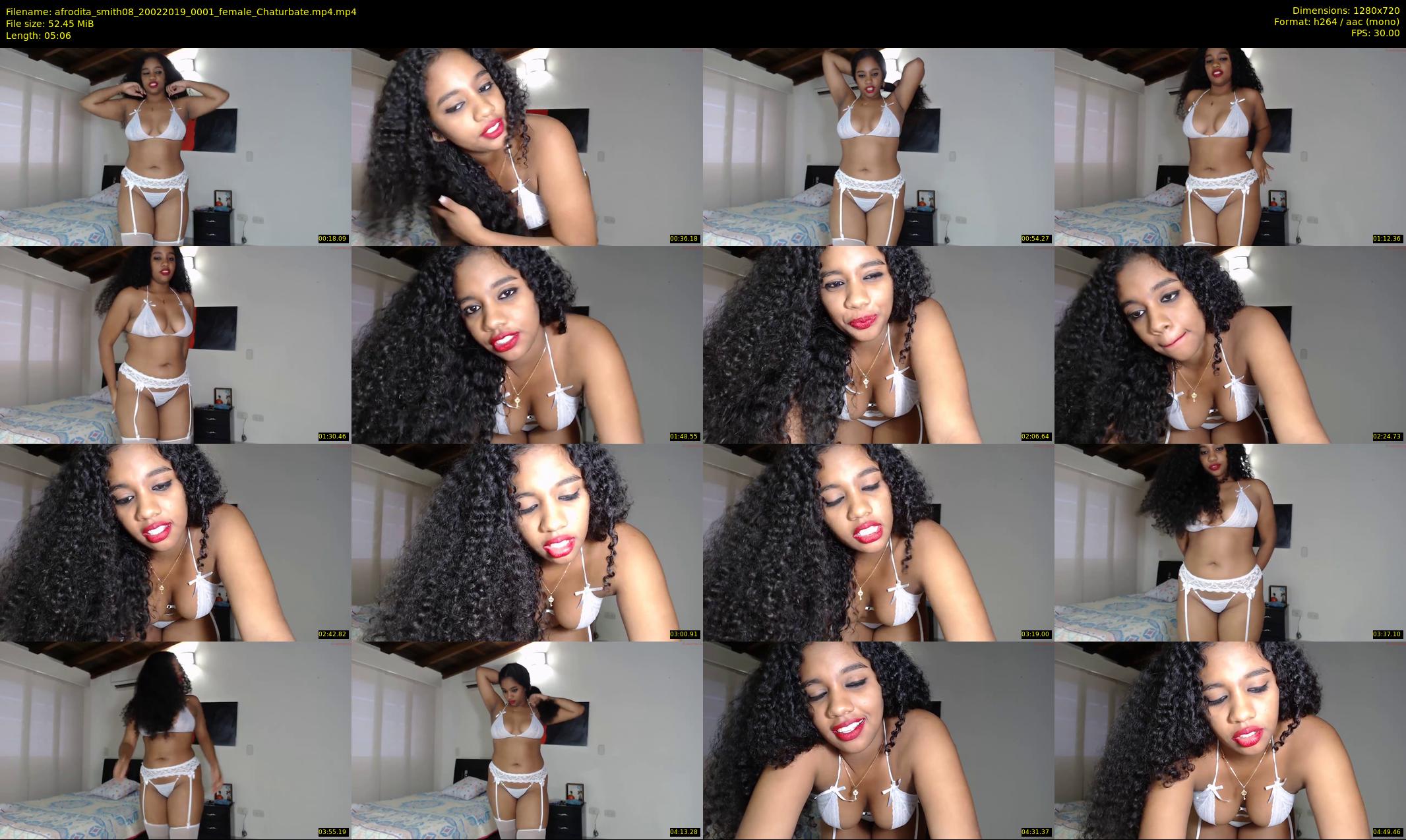 afrodita_smith08 — 6 minute Chaturbate female cam show recording, 720p, Feb 20, 2019