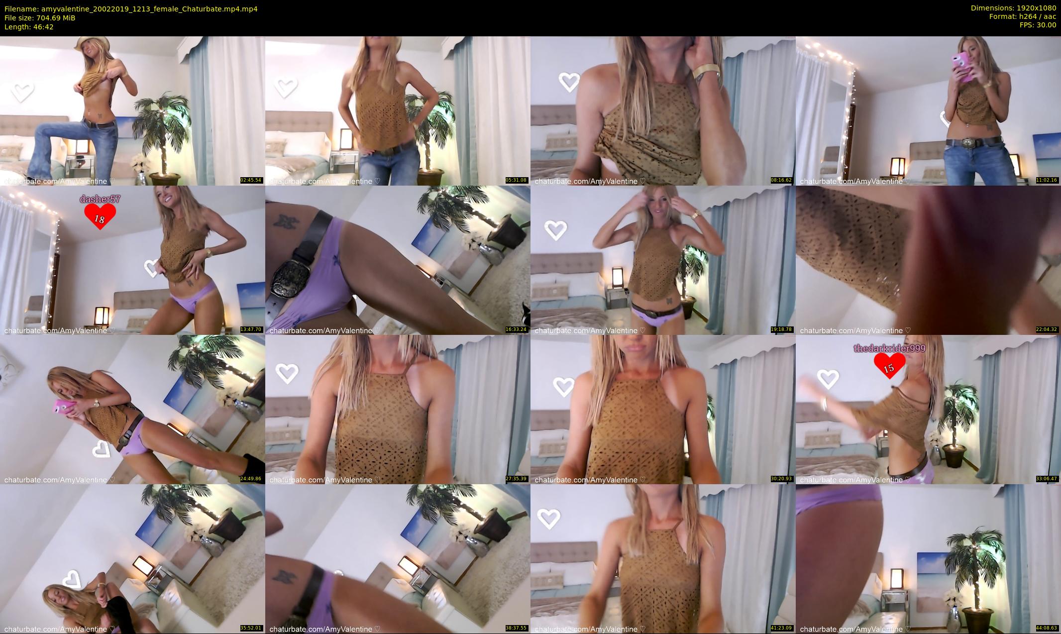 amyvalentine — 47 minute Chaturbate female cam show recording, 1080p, Feb 20, 2019