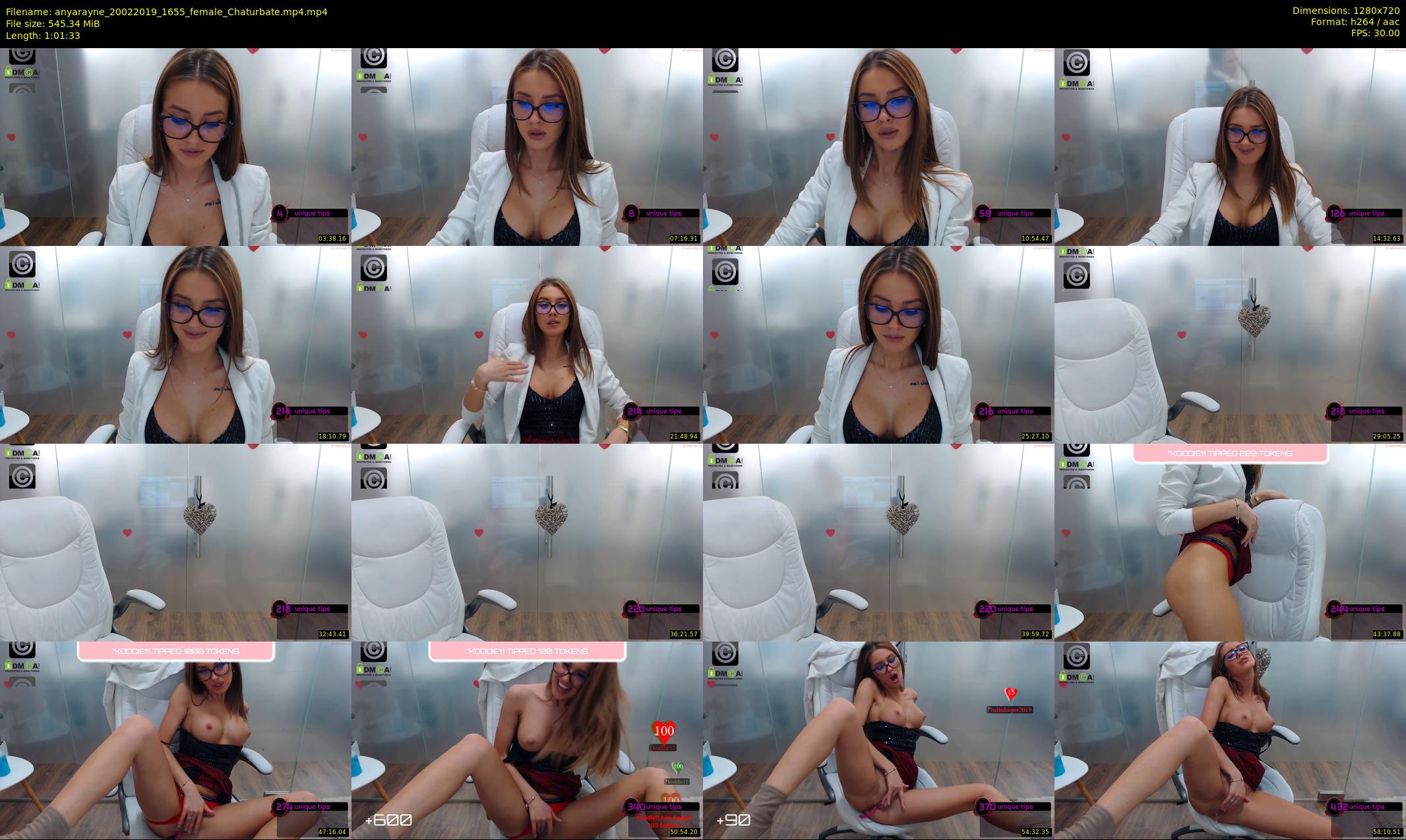 anyarayne — 62 minute Chaturbate female cam show recording, 720p, Feb 20, 2019