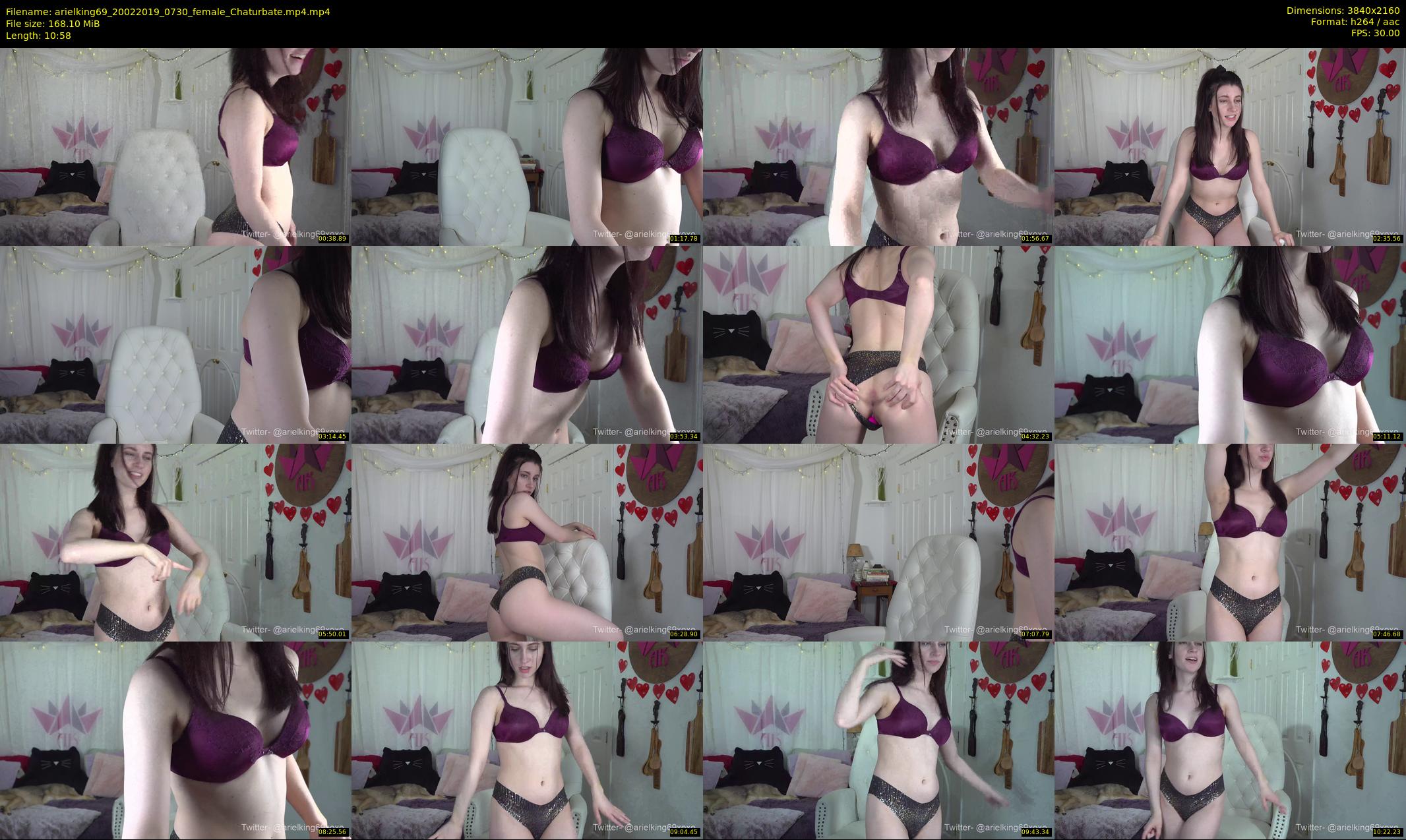 arielking69 — 11 minute Chaturbate female cam show recording, 4K, Feb 20, 2019