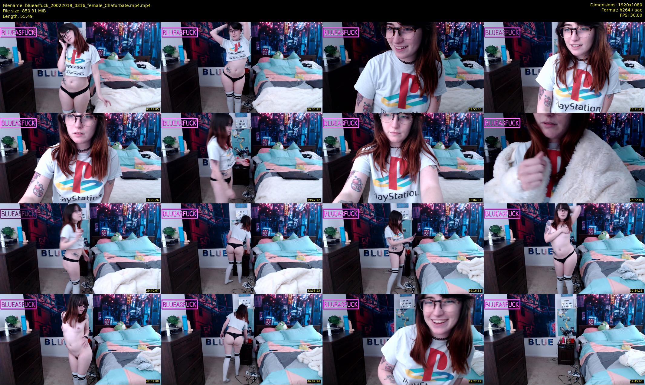 blueasfuck — 56 minute Chaturbate female cam show recording, 1080p, Feb 20, 2019