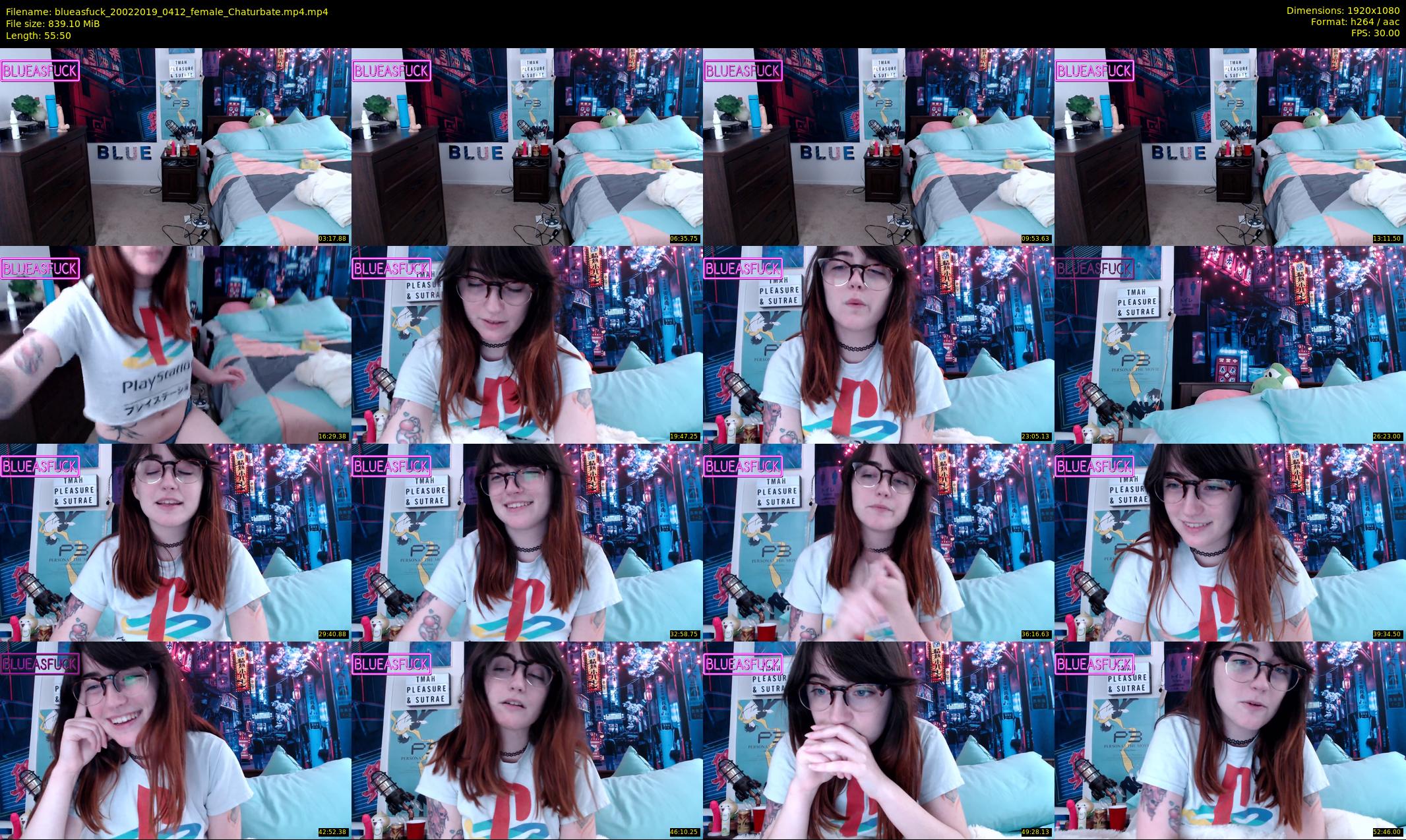 blueasfuck — 56 minute Chaturbate female cam show recording, 1080p, Feb 20, 2019