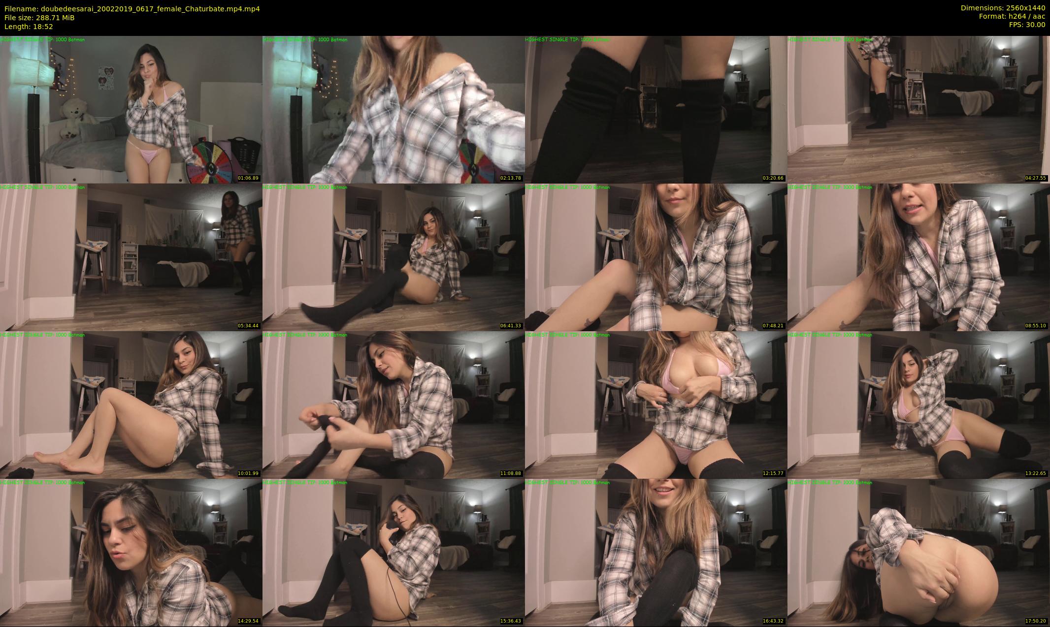 doubedeesarai — 19 minute Chaturbate female cam show recording, 1080p, Feb 20, 2019