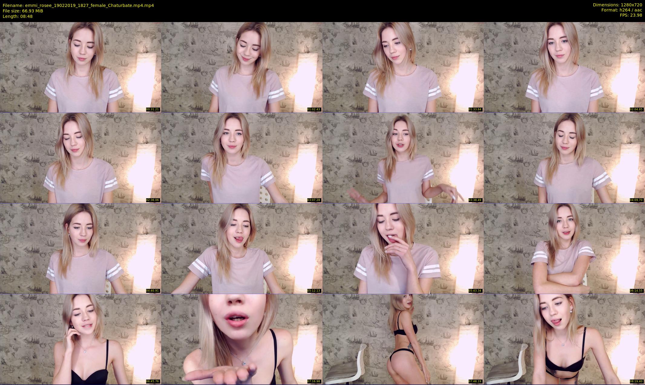 emmi_rosee — 9 minute Chaturbate female cam show recording, 720p, Feb 19, 2019