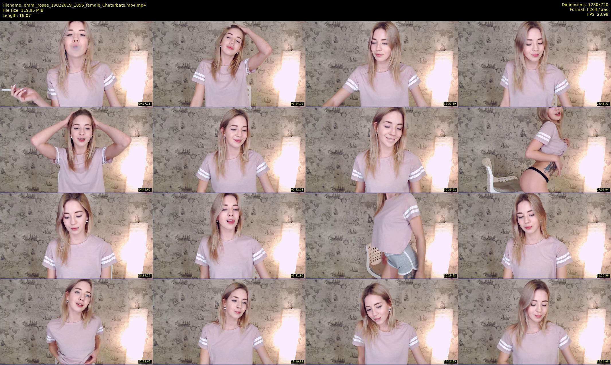 emmi_rosee — 17 minute Chaturbate female cam show recording, 720p, Feb 19, 2019