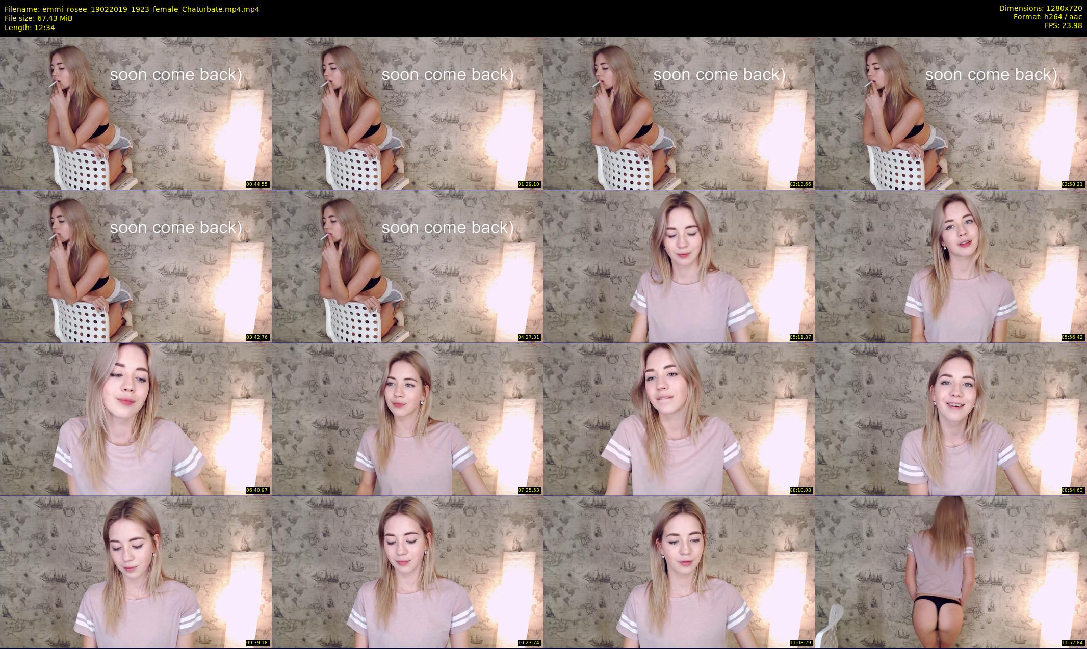 emmi_rosee — 13 minute Chaturbate female cam show recording, 720p, Feb 19, 2019