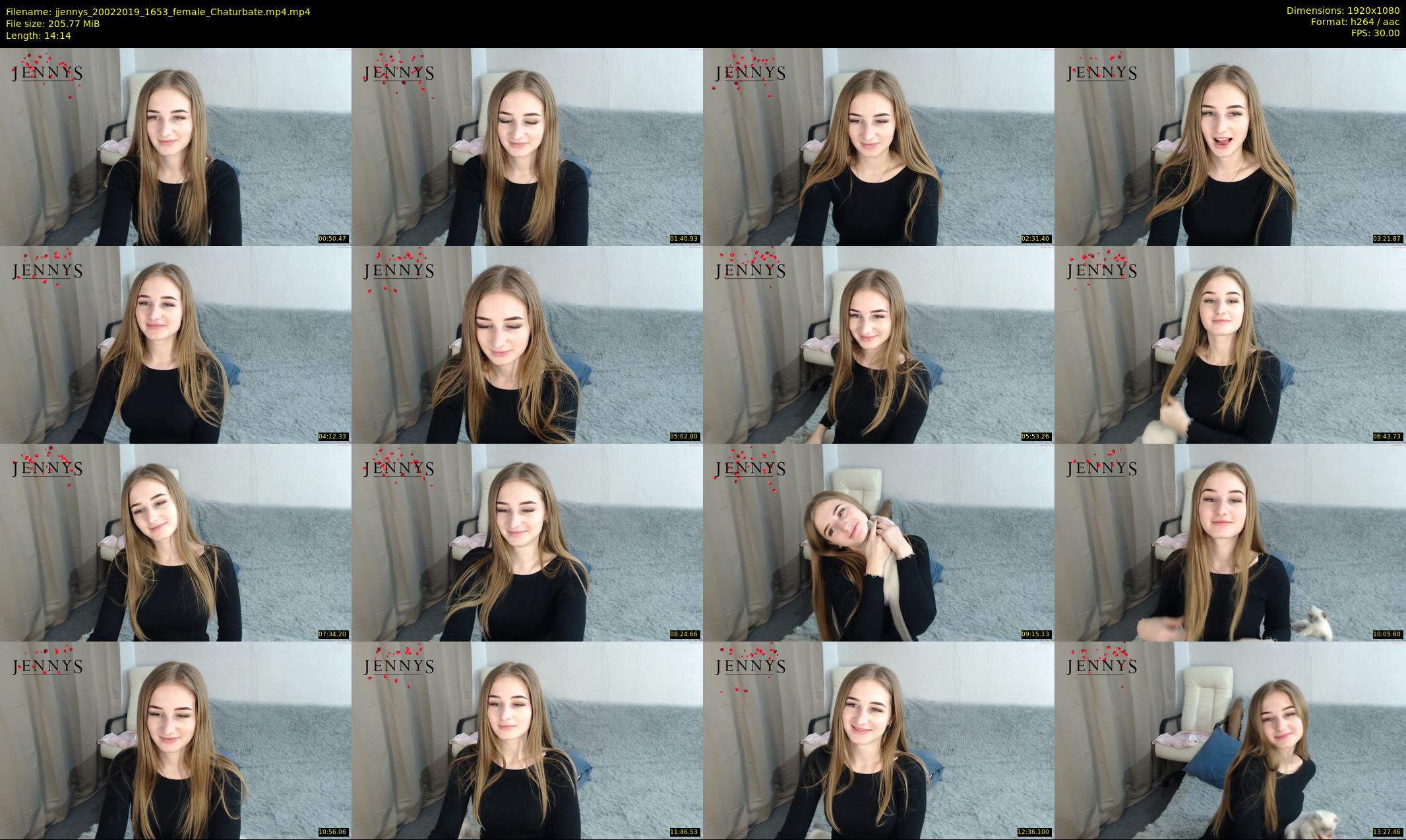 jjennys — 15 minute Chaturbate female cam show recording, 1080p, Feb 20, 2019