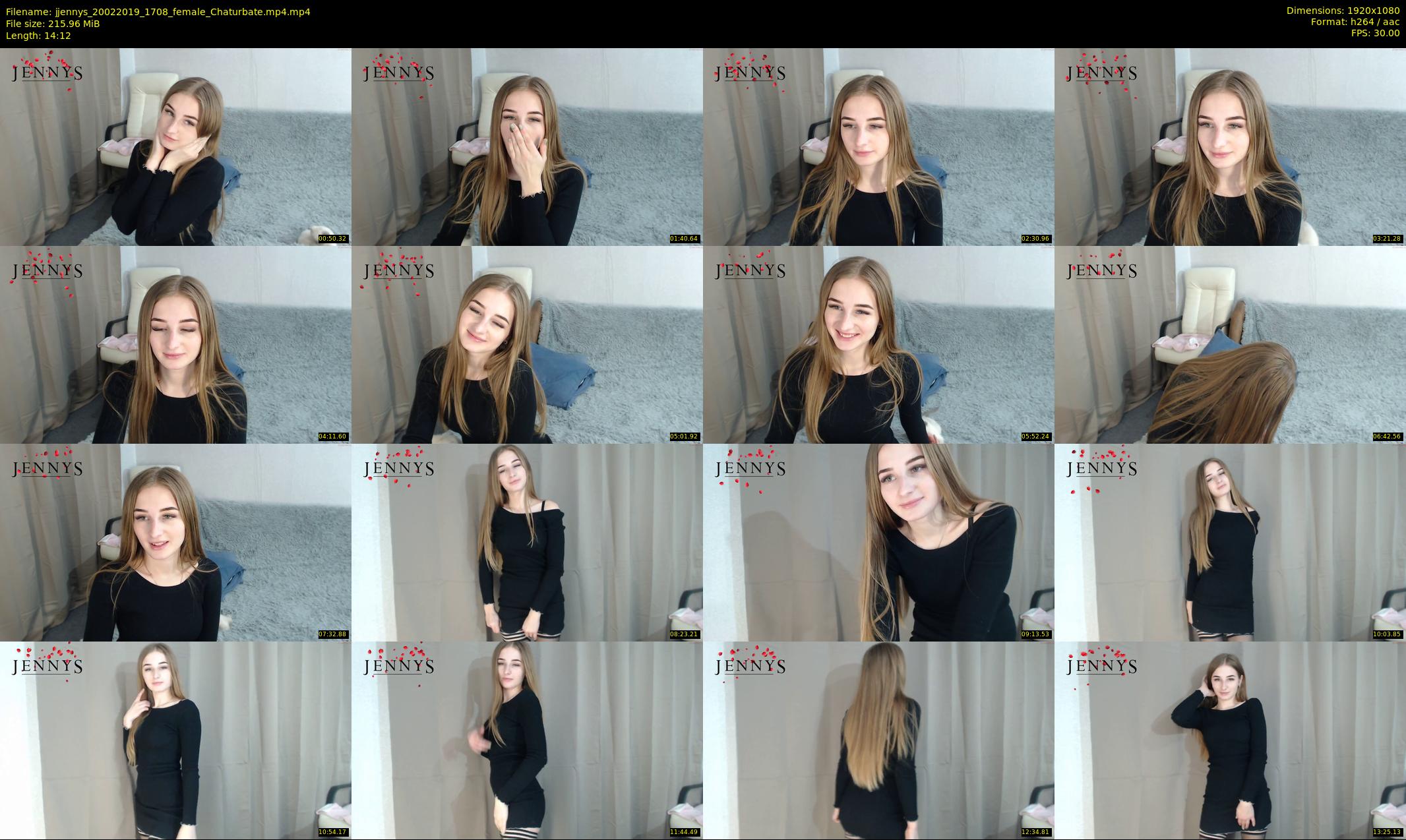jjennys — 15 minute Chaturbate female cam show recording, 1080p, Feb 20, 2019