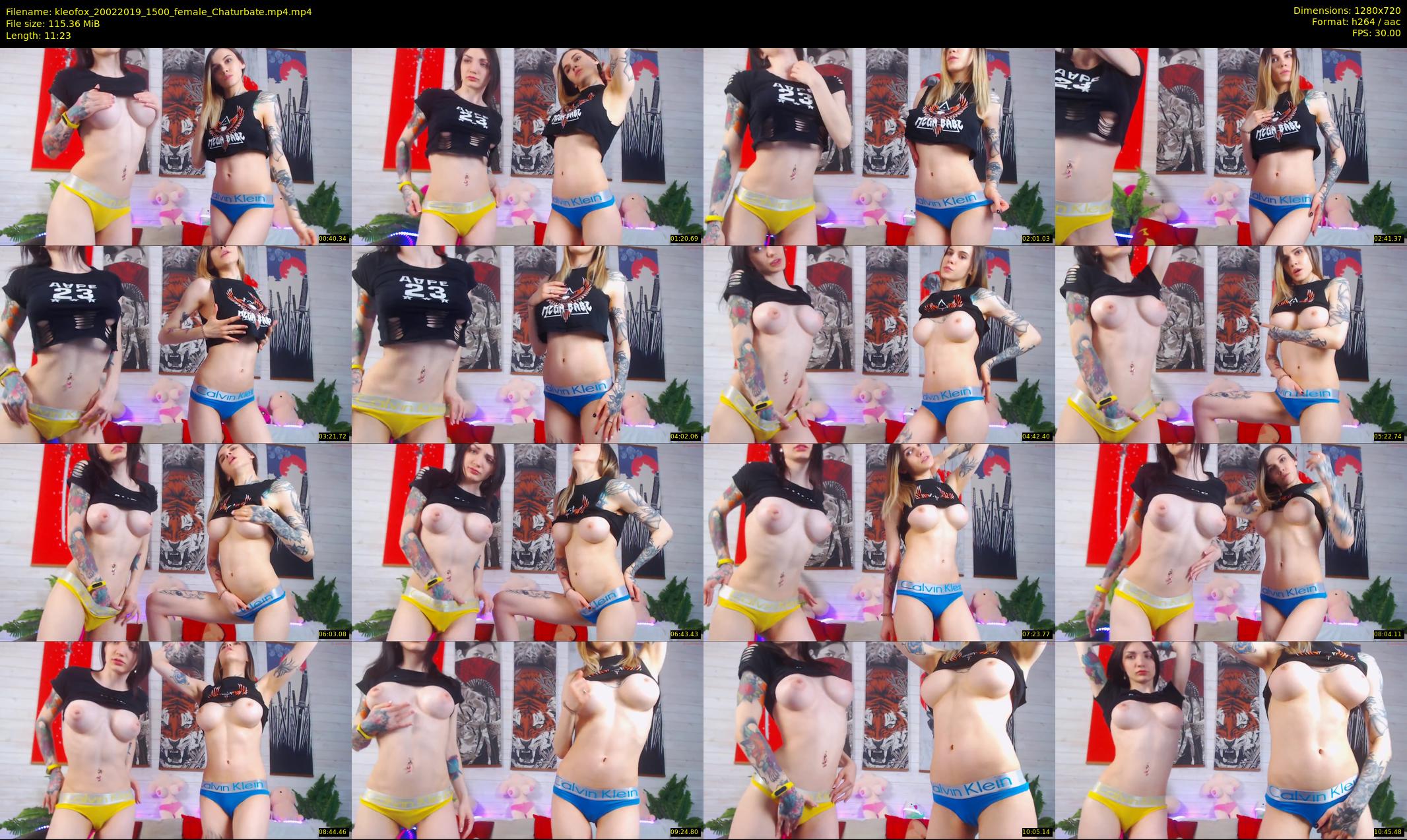 kleofox — 12 minute Chaturbate female cam show recording, 720p, Feb 20, 2019