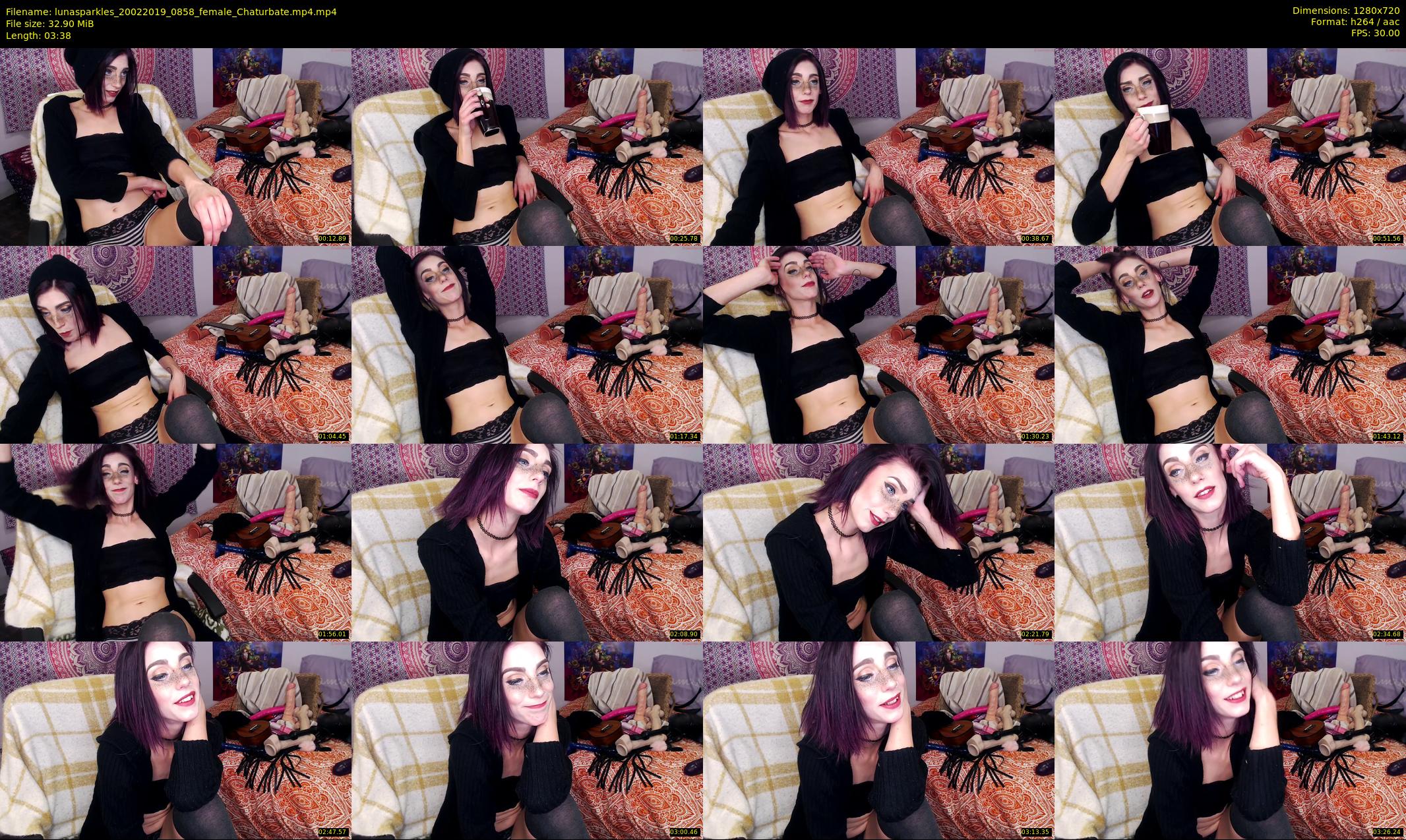 lunasparkles — 4 minute Chaturbate female cam show recording, 720p, Feb 20, 2019