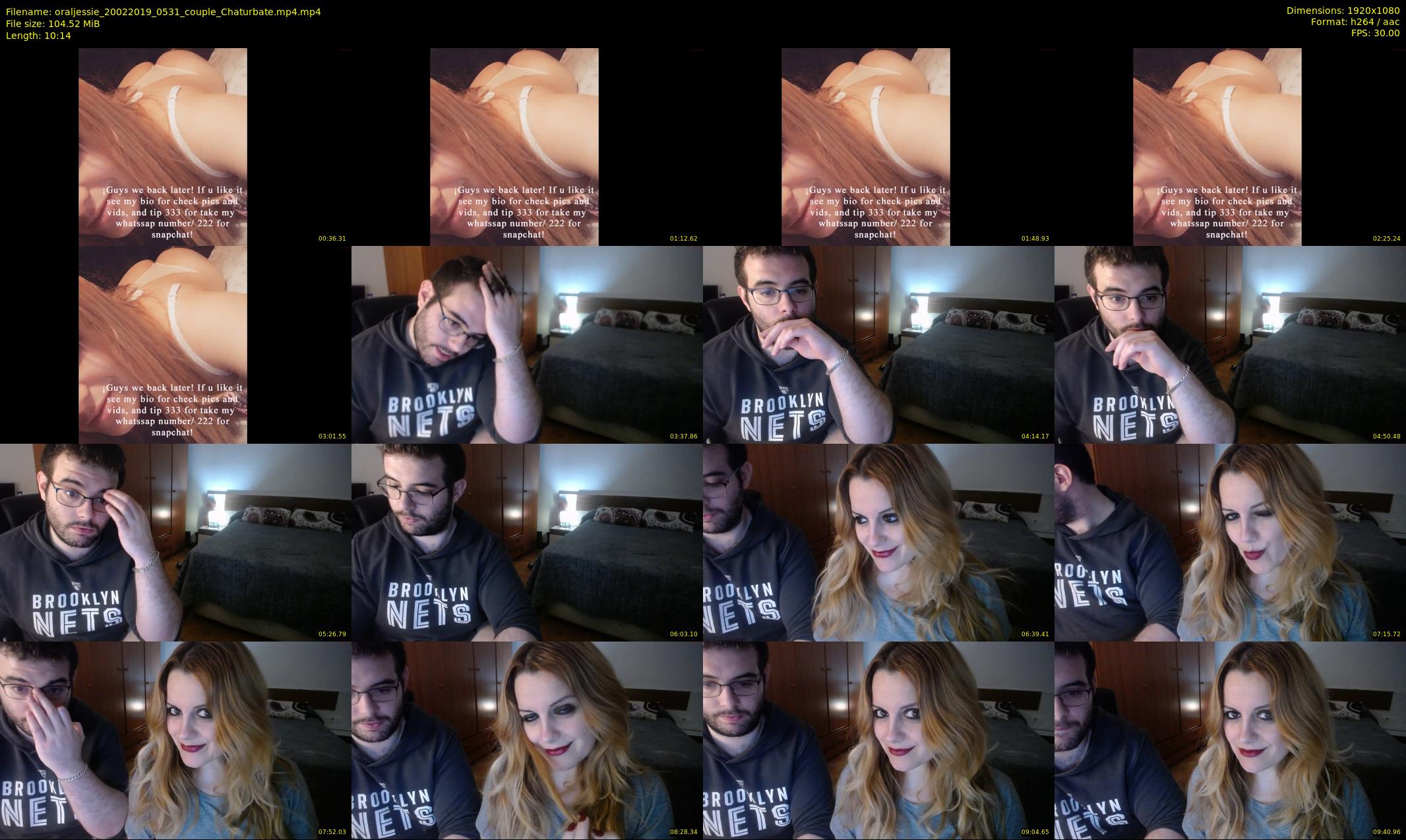 oraljessie — 11 minute Chaturbate couple cam show recording, 1080p, Feb 20, 2019
