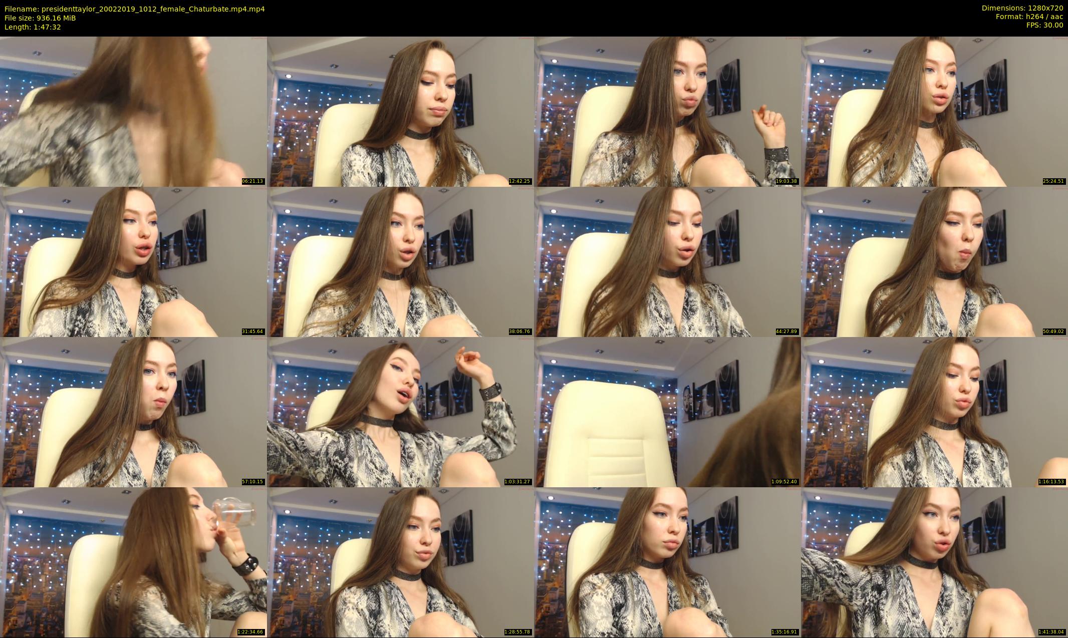 presidenttaylor — 108 minute Chaturbate female cam show recording, 720p, Feb 20, 2019
