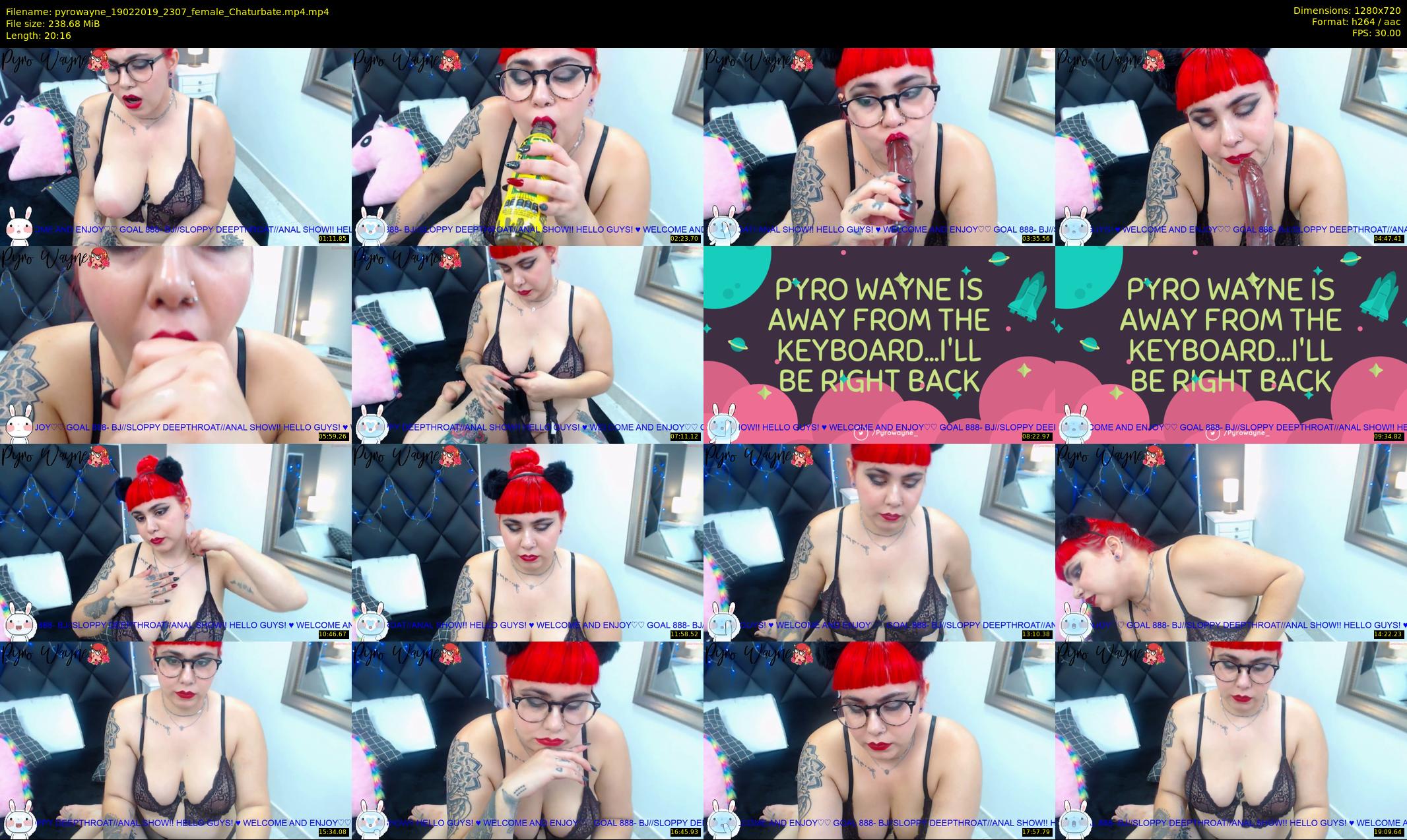 pyrowayne — 21 minute Chaturbate female cam show recording, 720p, Feb 19, 2019