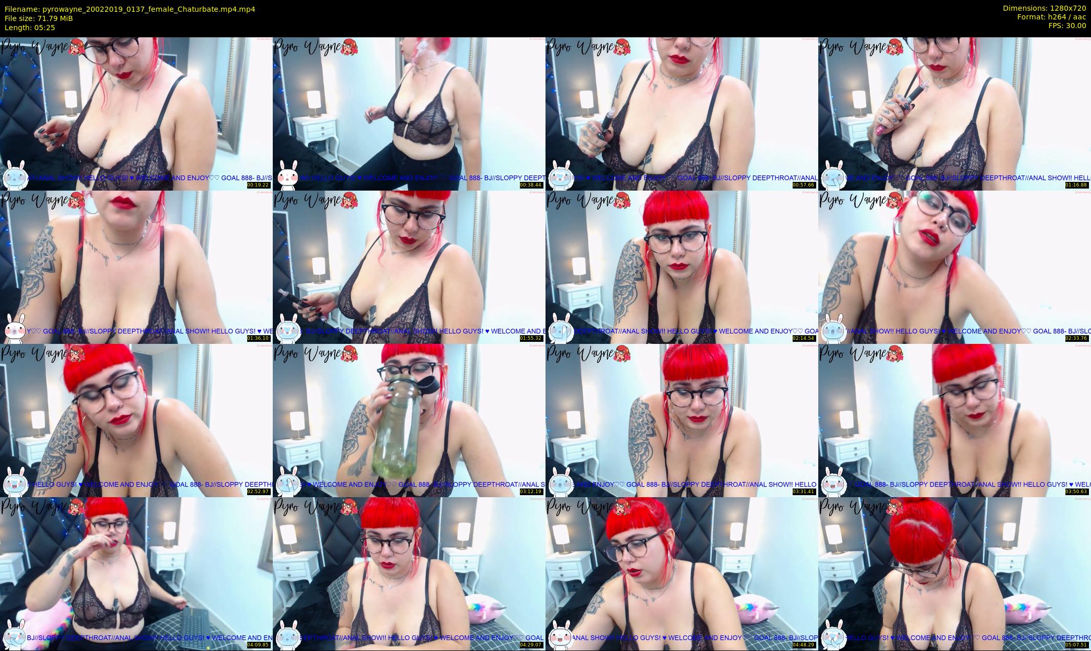 pyrowayne — 6 minute Chaturbate female cam show recording, 720p, Feb 20, 2019