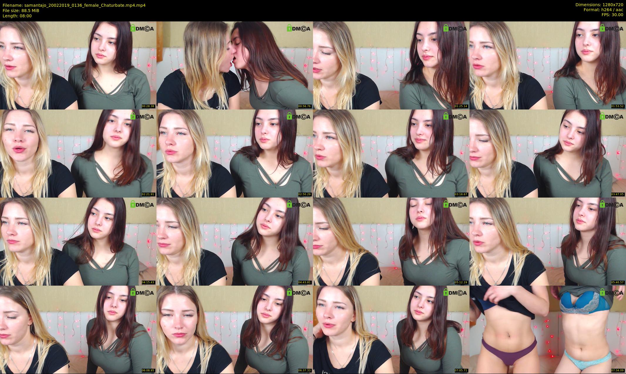 samantajo — 8 minute Chaturbate female cam show recording, 720p, Feb 20, 2019