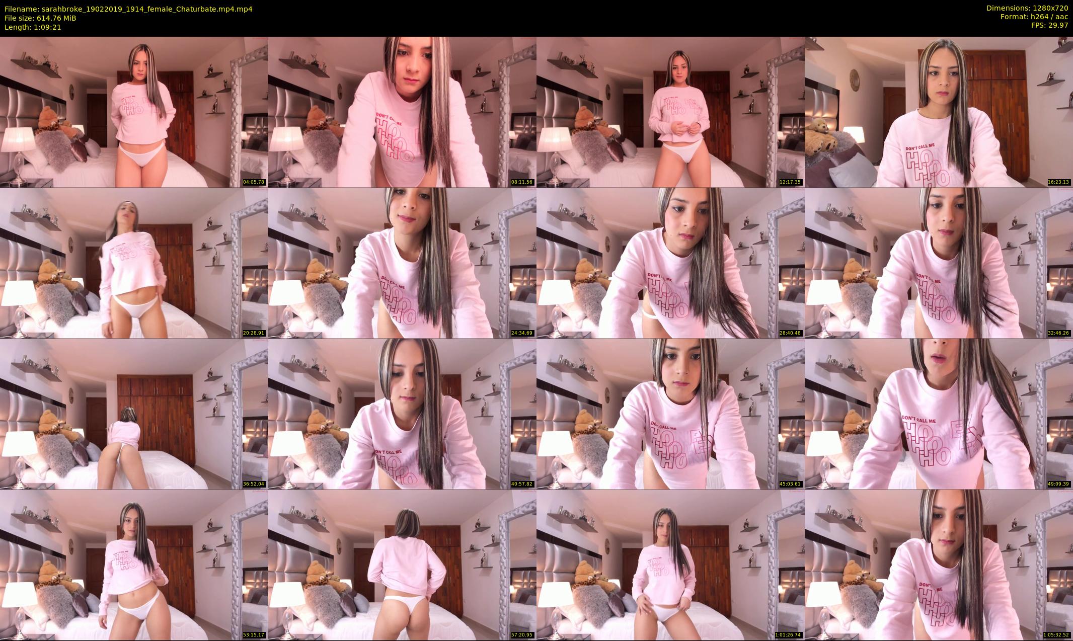 sarahbroke — 70 minute Chaturbate female cam show recording, 720p, Feb 19, 2019