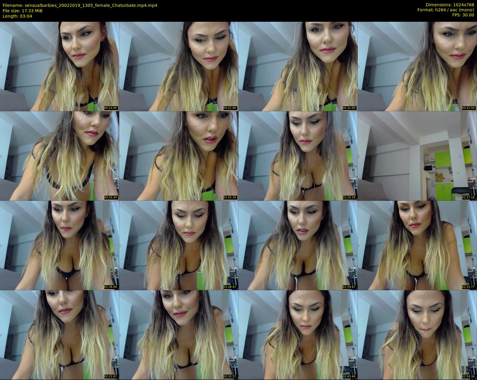 sensualbarbies — 4 minute Chaturbate female cam show recording, 720p, Feb 20, 2019