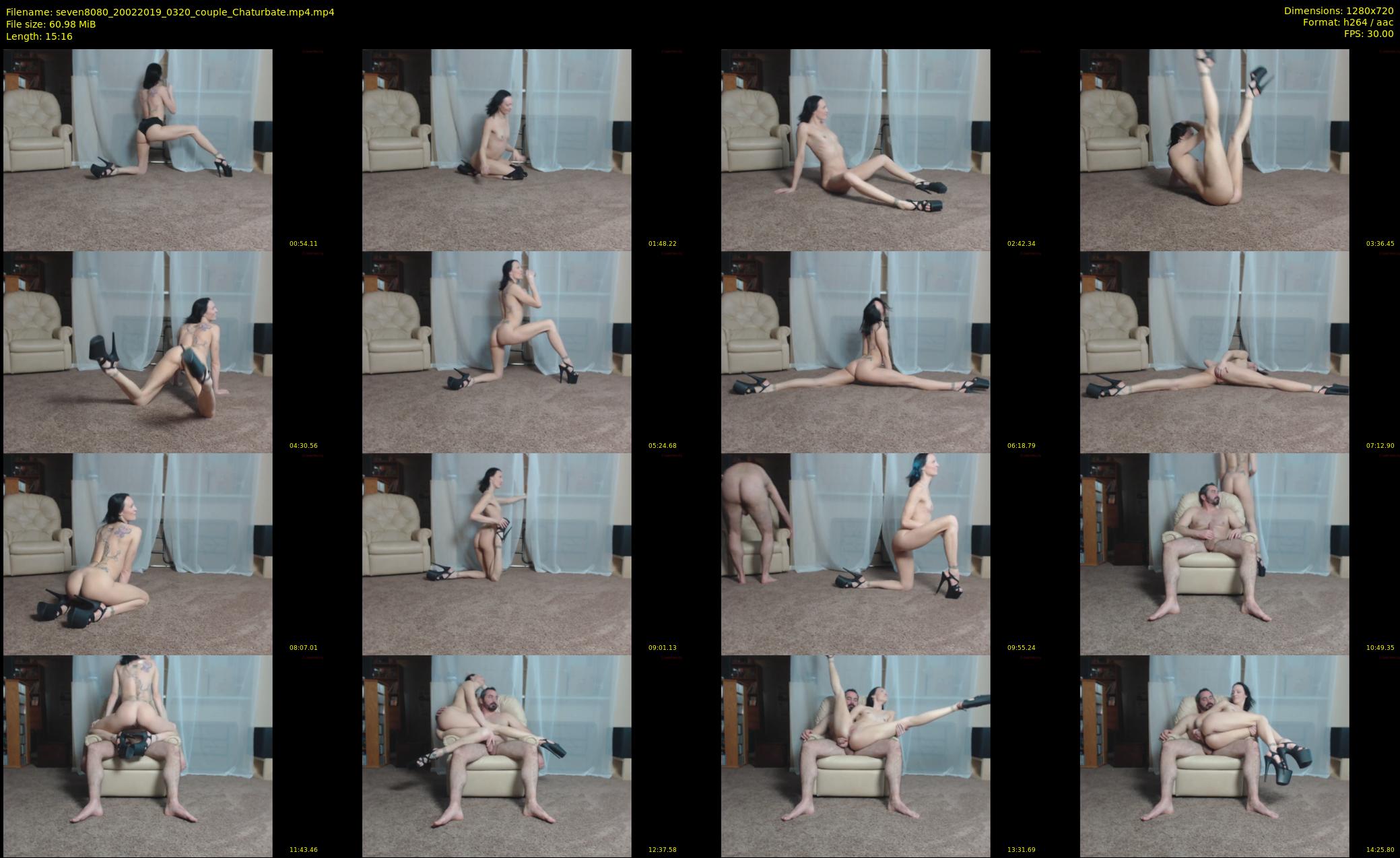 seven8080 — 16 minute Chaturbate couple cam show recording, 720p, Feb 20, 2019