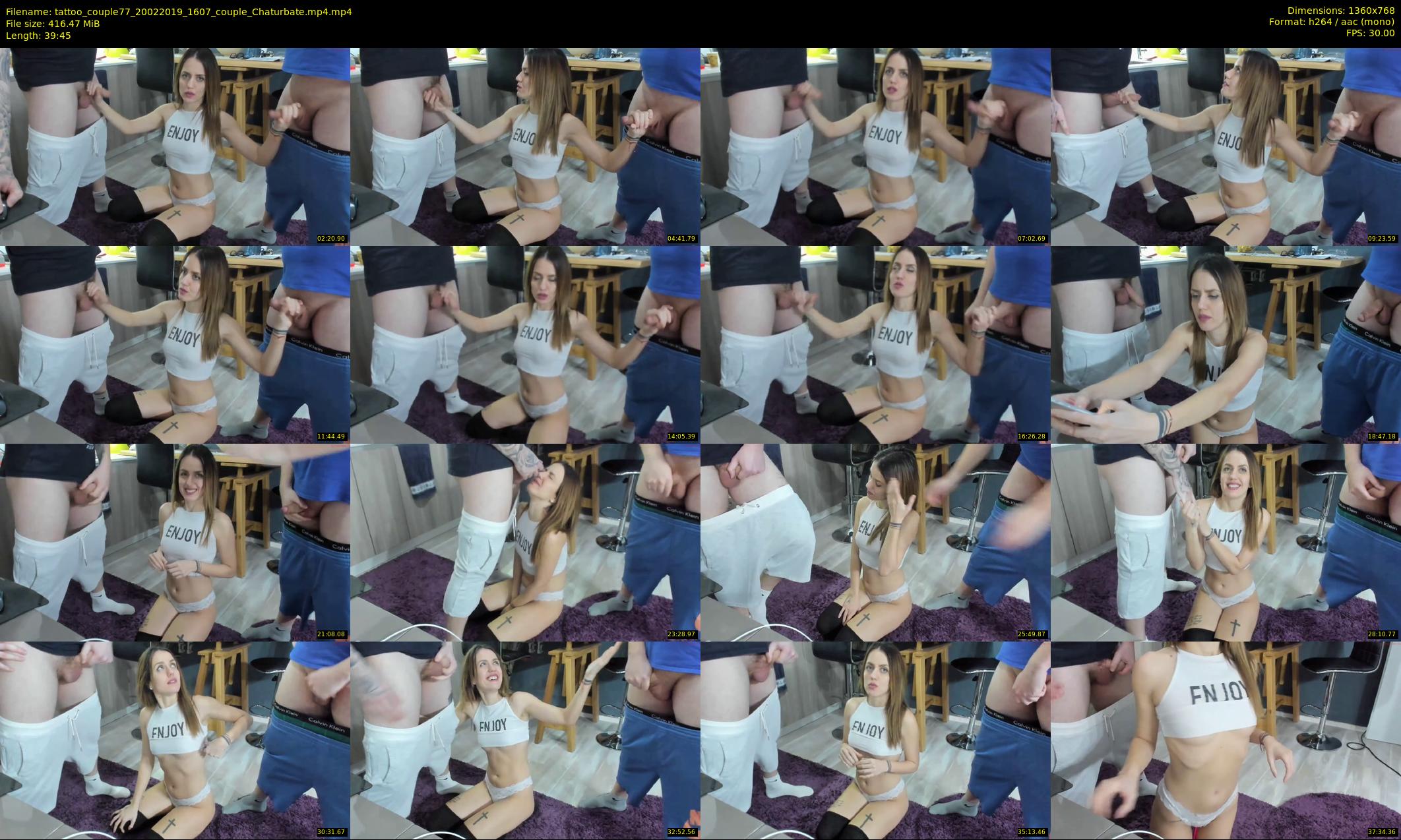 tattoo_couple77 — 40 minute Chaturbate couple cam show recording, 720p, Feb 20, 2019