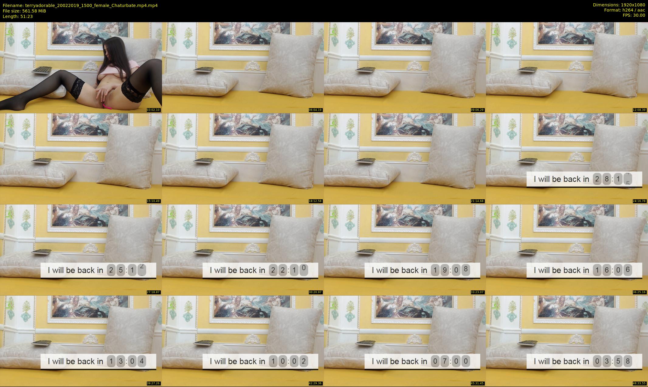 terryadorable — 52 minute Chaturbate female cam show recording, 1080p, Feb 20, 2019