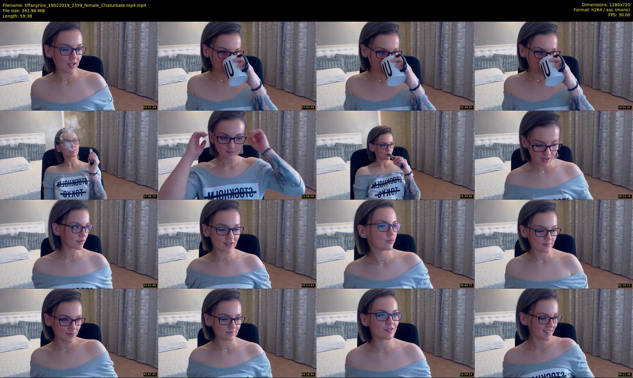 tiffanyriox — 60 minute Chaturbate female cam show recording, 720p, Feb 19, 2019