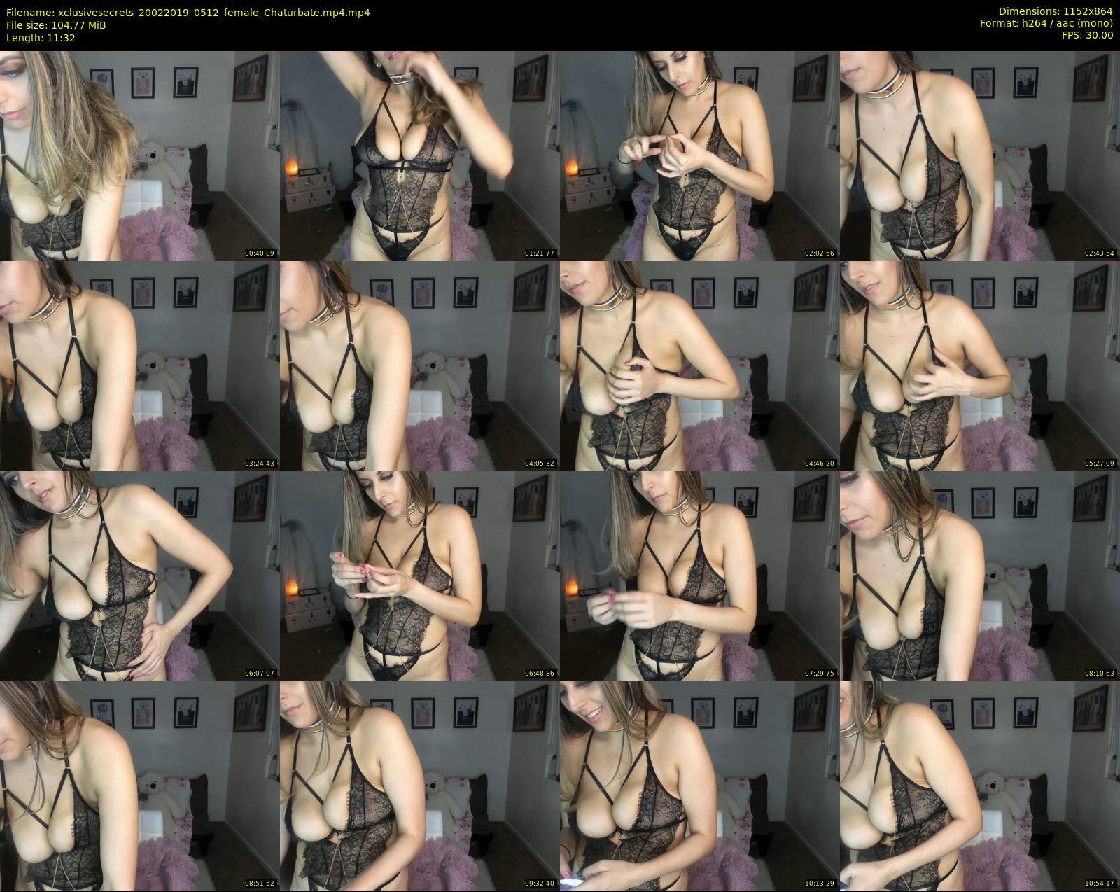 xclusivesecrets — 12 minute Chaturbate female cam show recording, 720p, Feb 20, 2019