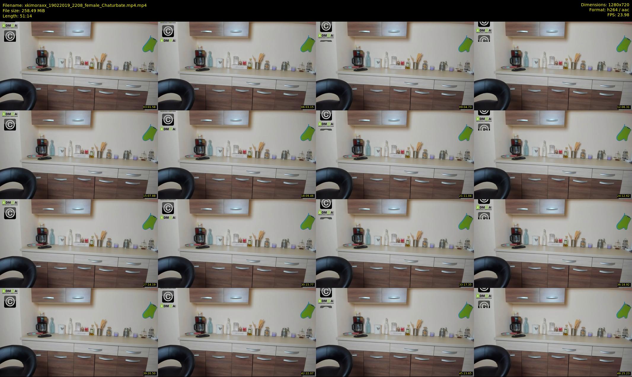 xkimoraxx — 52 minute Chaturbate female cam show recording, 720p, Feb 19, 2019