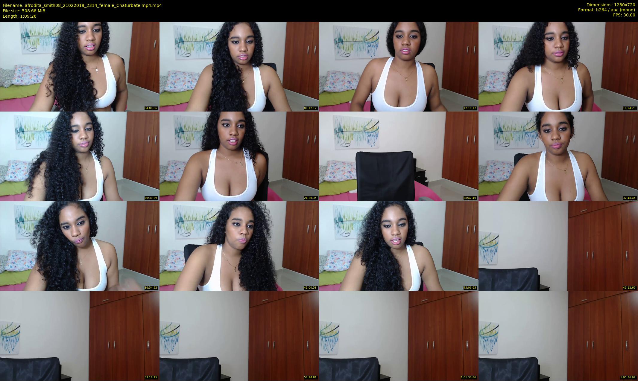 afrodita_smith08 — 70 minute Chaturbate female cam show recording, 720p, Feb 21, 2019