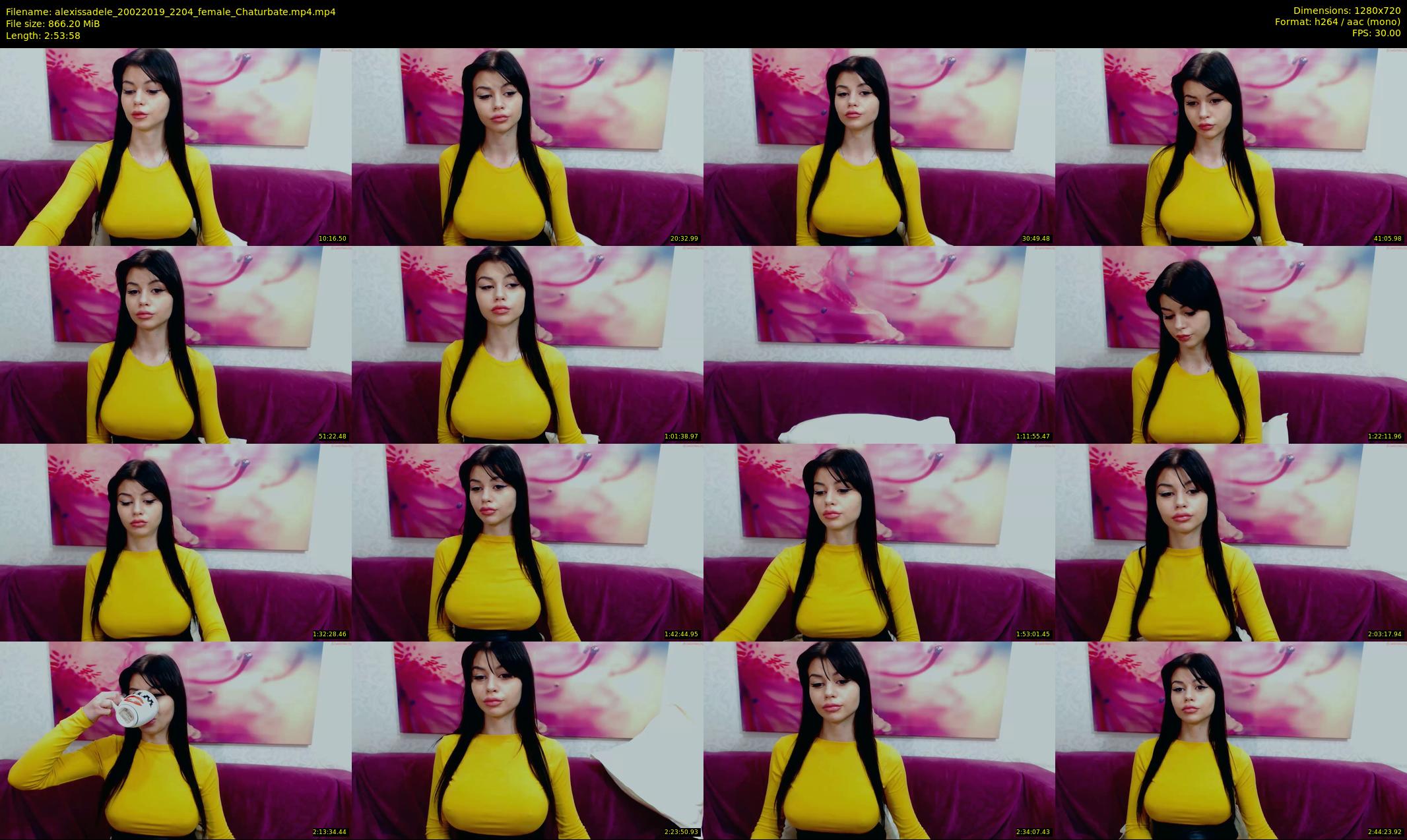 alexissadele — 174 minute Chaturbate female cam show recording, 720p, Feb 20, 2019