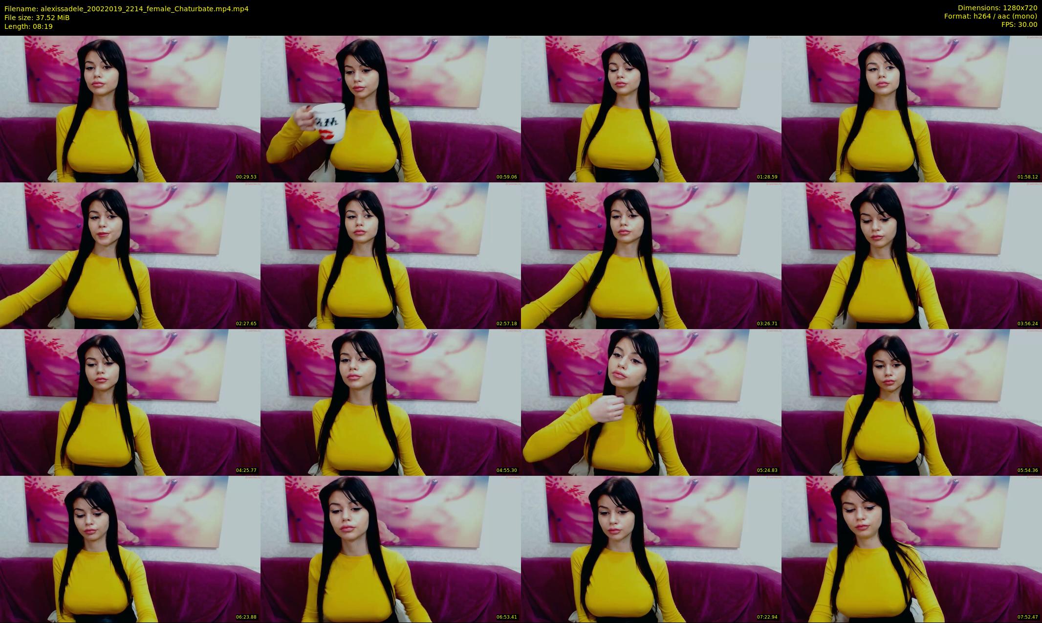 alexissadele — 9 minute Chaturbate female cam show recording, 720p, Feb 20, 2019