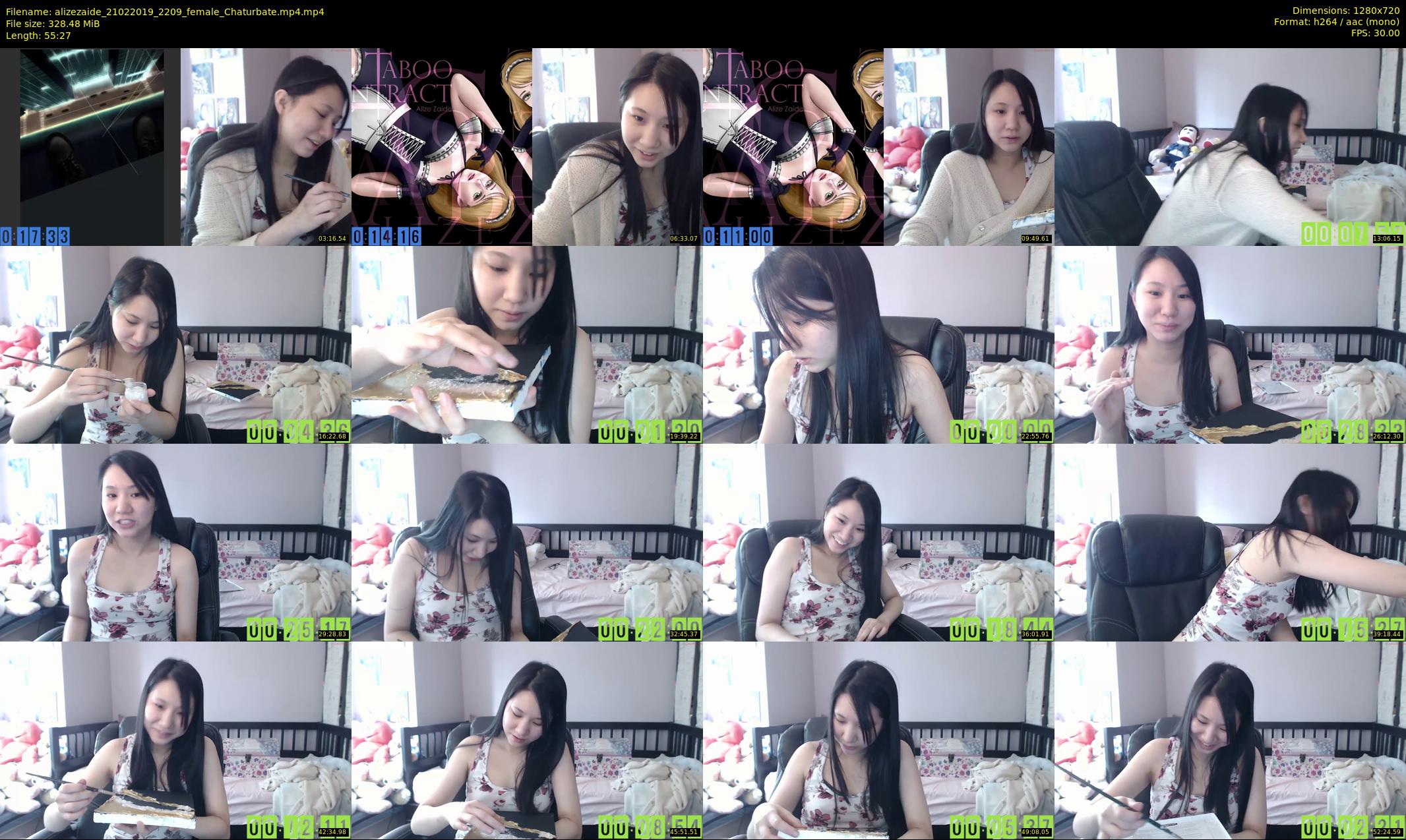 alizezaide — 56 minute Chaturbate female cam show recording, 720p, Feb 21, 2019
