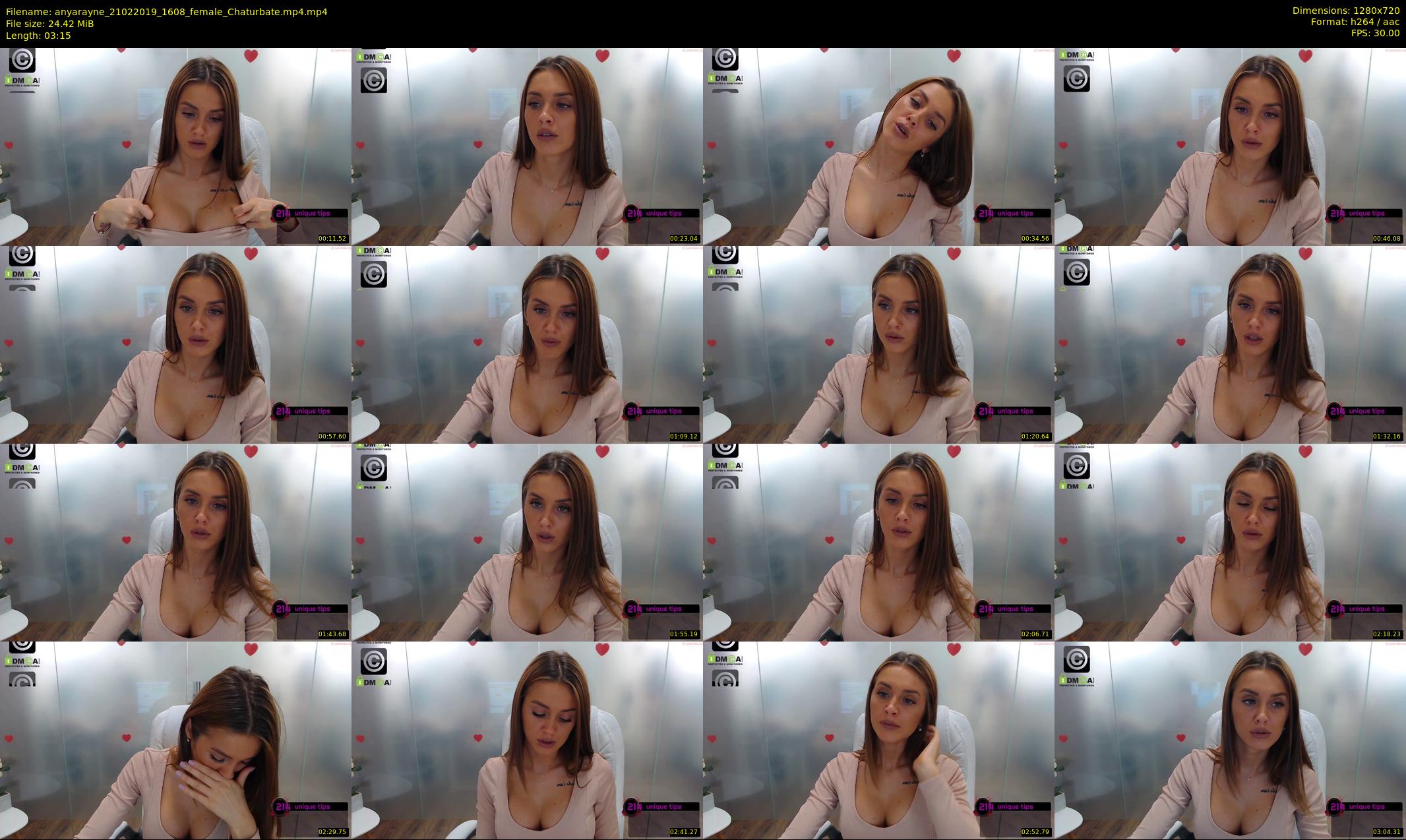 anyarayne — 4 minute Chaturbate female cam show recording, 720p, Feb 21, 2019