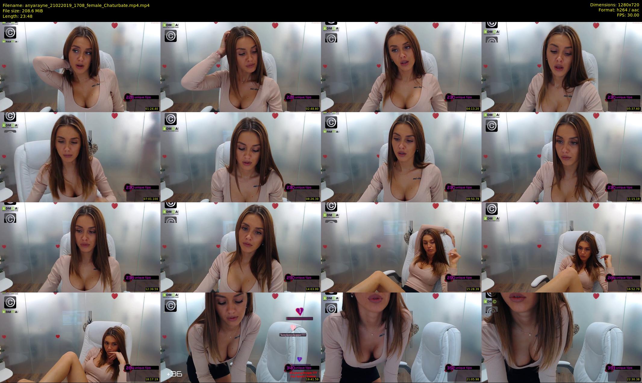 anyarayne — 24 minute Chaturbate female cam show recording, 720p, Feb 21, 2019