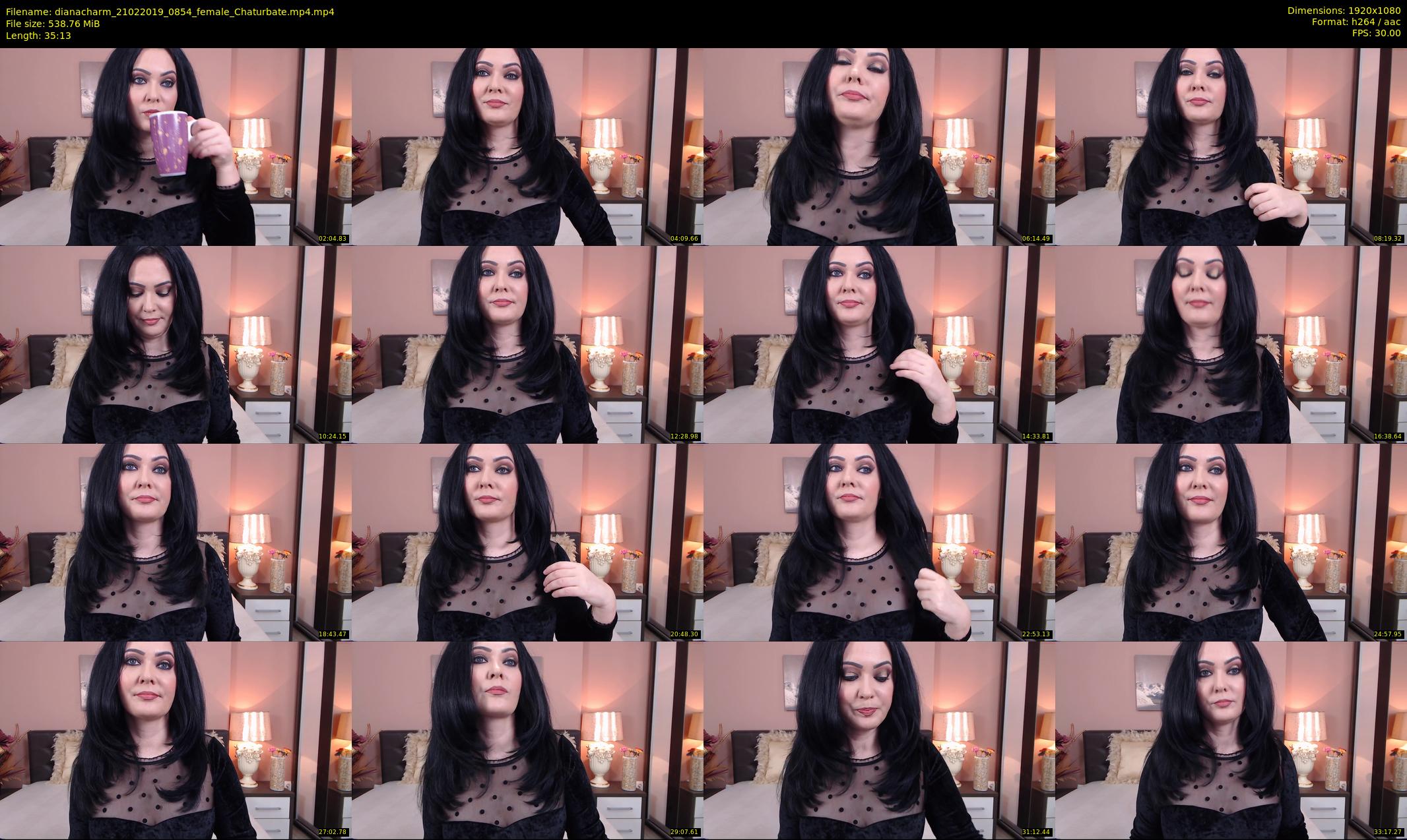 dianacharm — 36 minute Chaturbate female cam show recording, 1080p, Feb 21, 2019