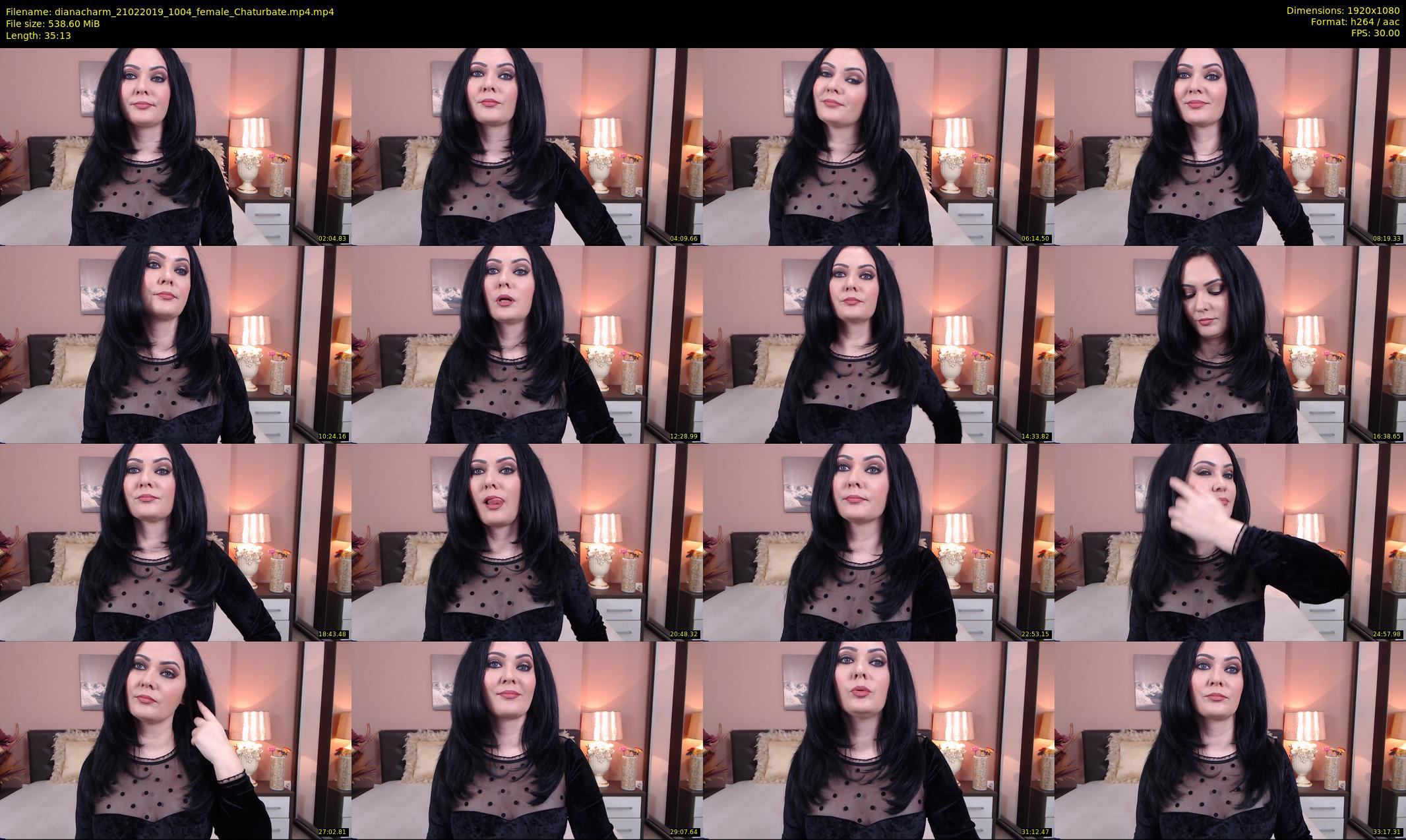 dianacharm — 36 minute Chaturbate female cam show recording, 1080p, Feb 21, 2019